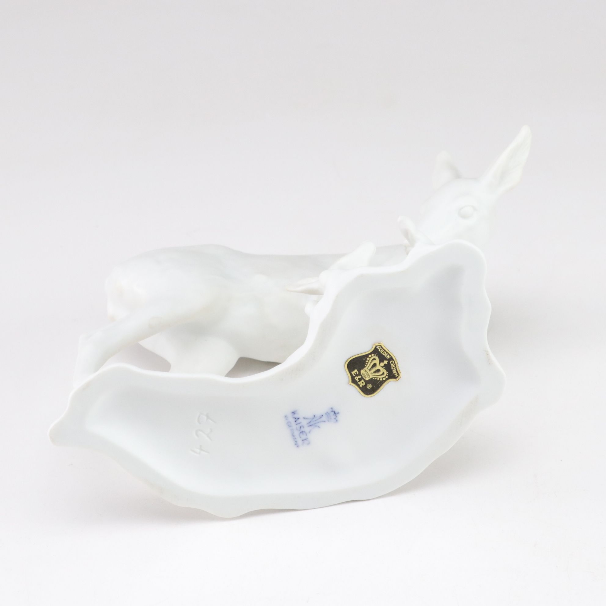 Franklin Mint Hand-Painted Porcelain "The Red Pony" with Two Kaiser Figurines