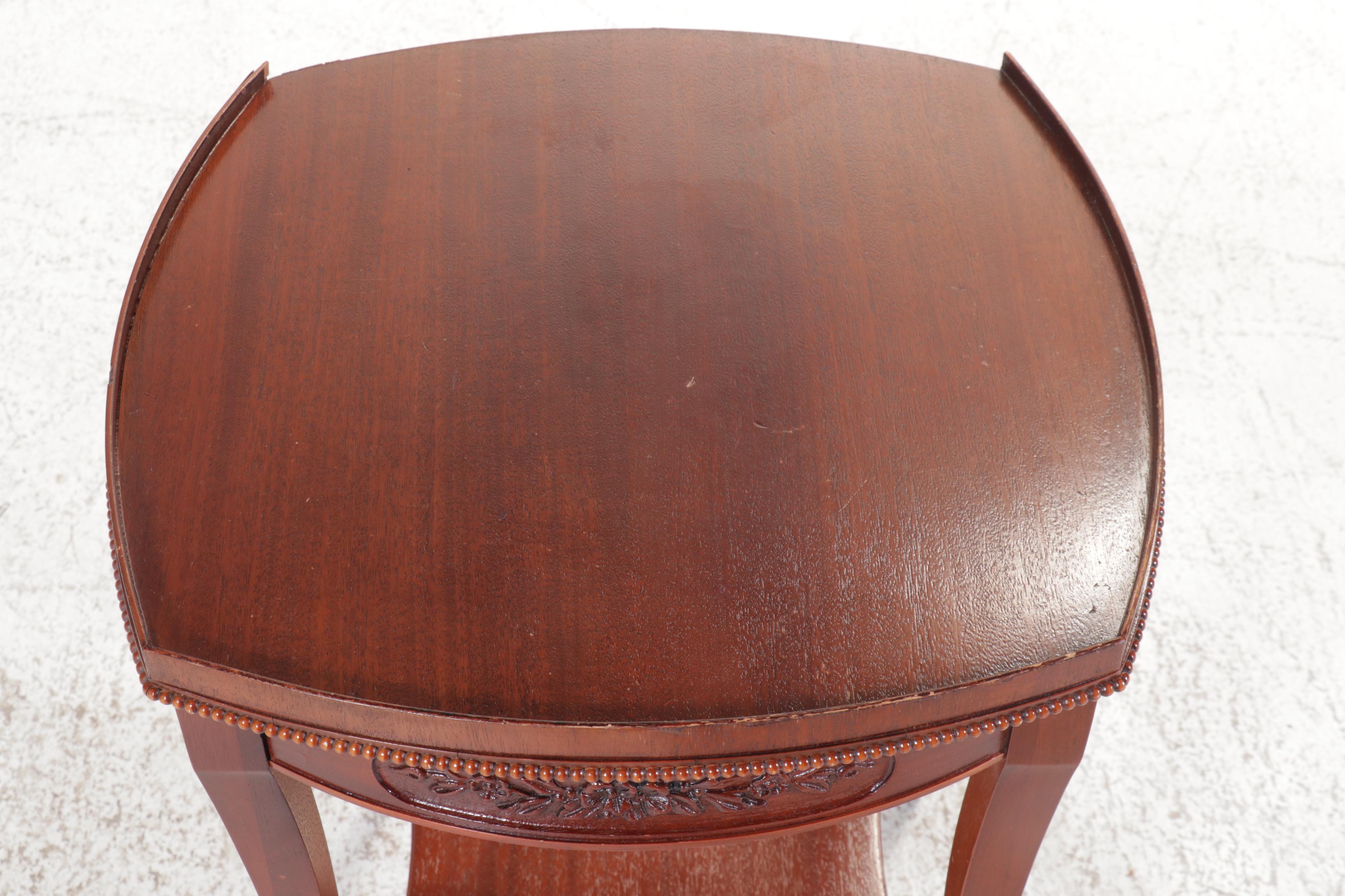 Mahogany Two-Tier Side Table, Mid-20th Century