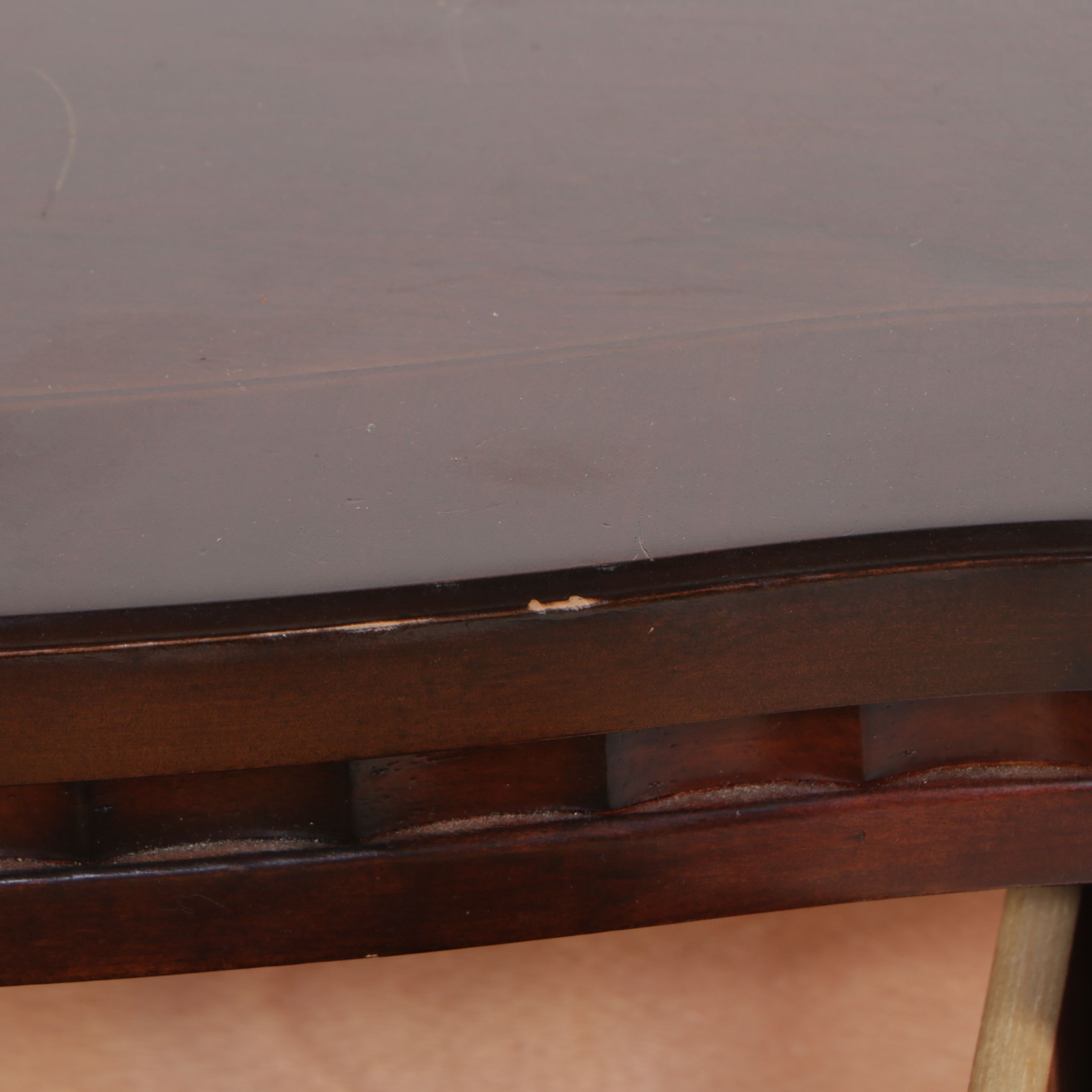 American Signature Mahogany Queen Size Bed Frame and Nightstand