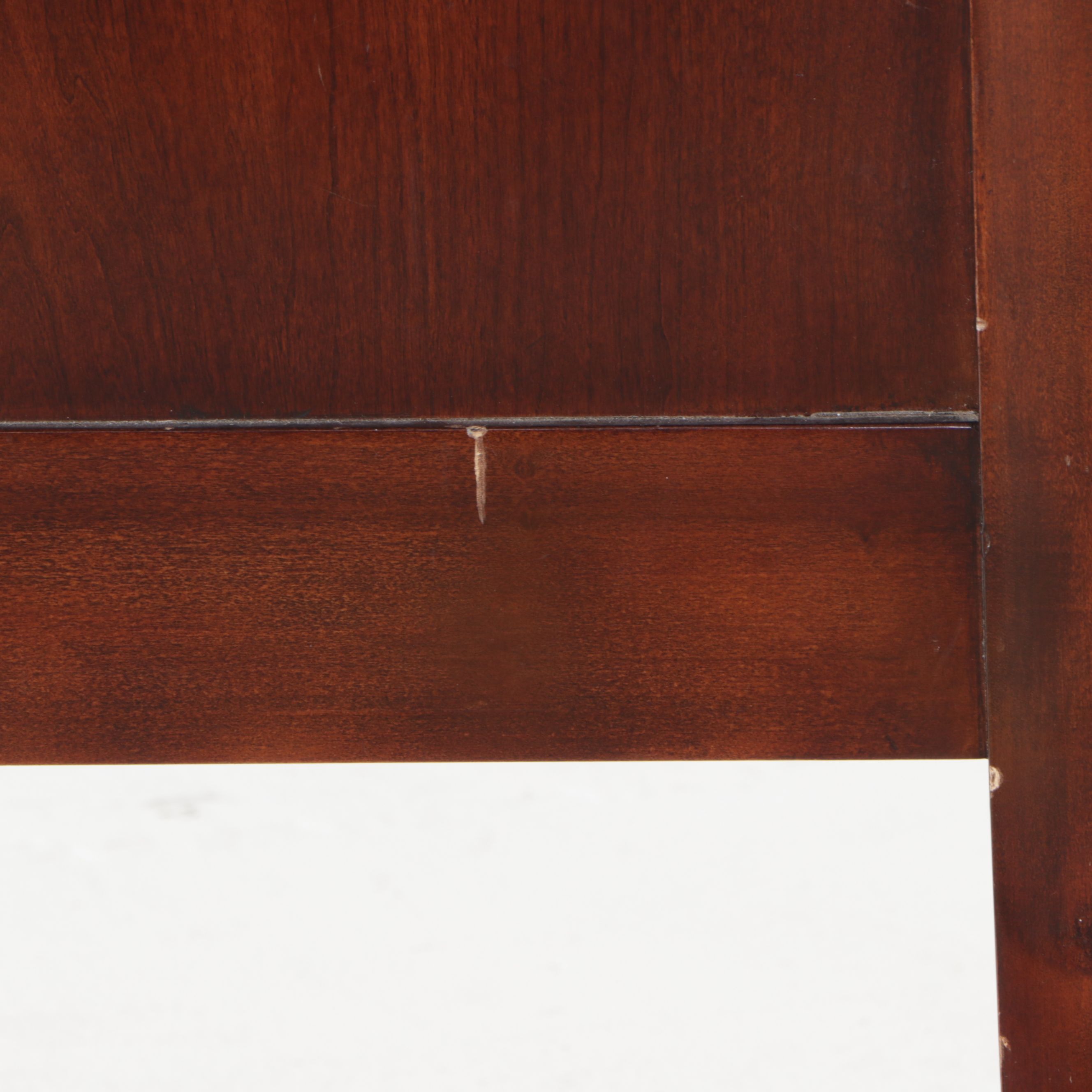 American Signature Mahogany Queen Size Bed Frame and Nightstand