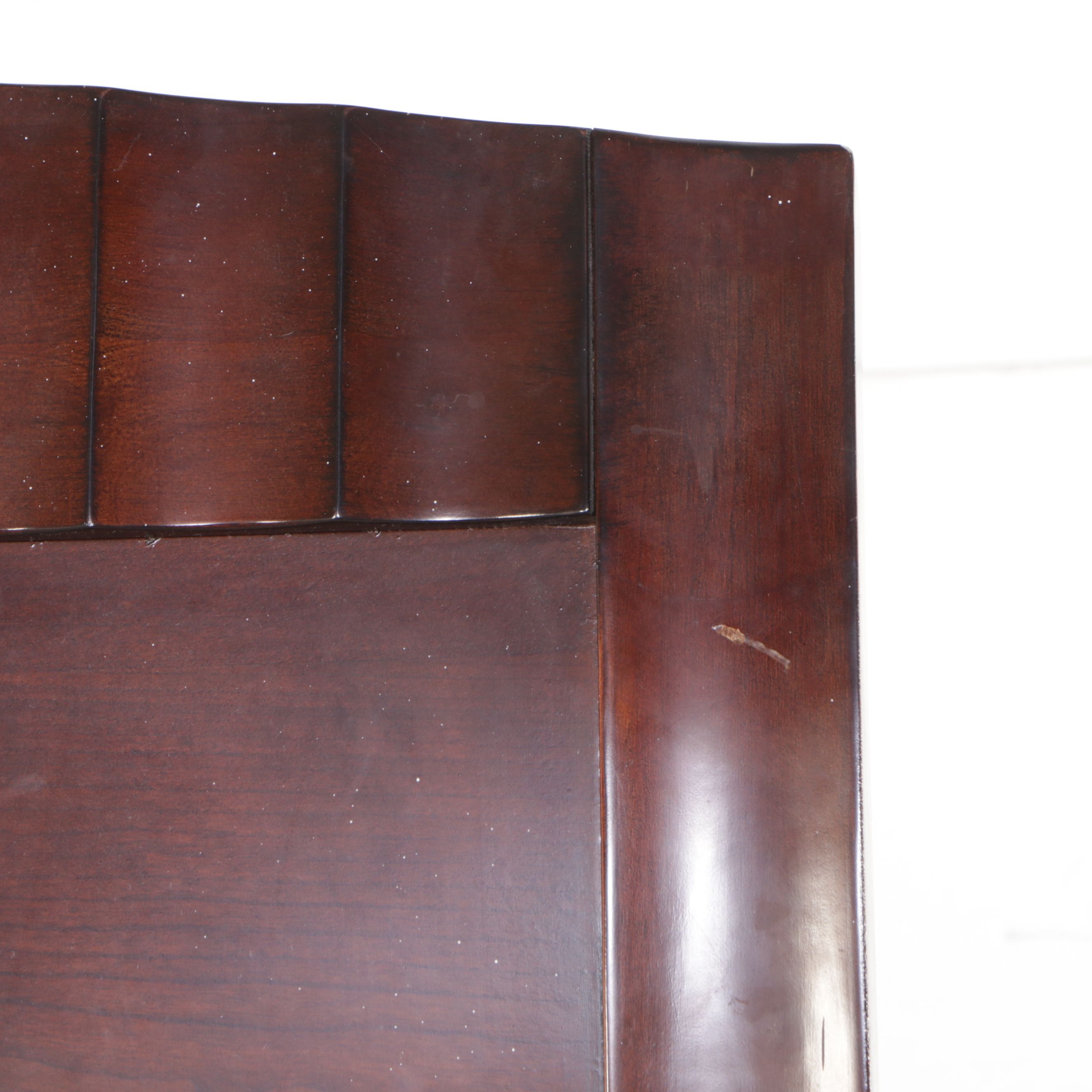 American Signature Mahogany Queen Size Bed Frame and Nightstand