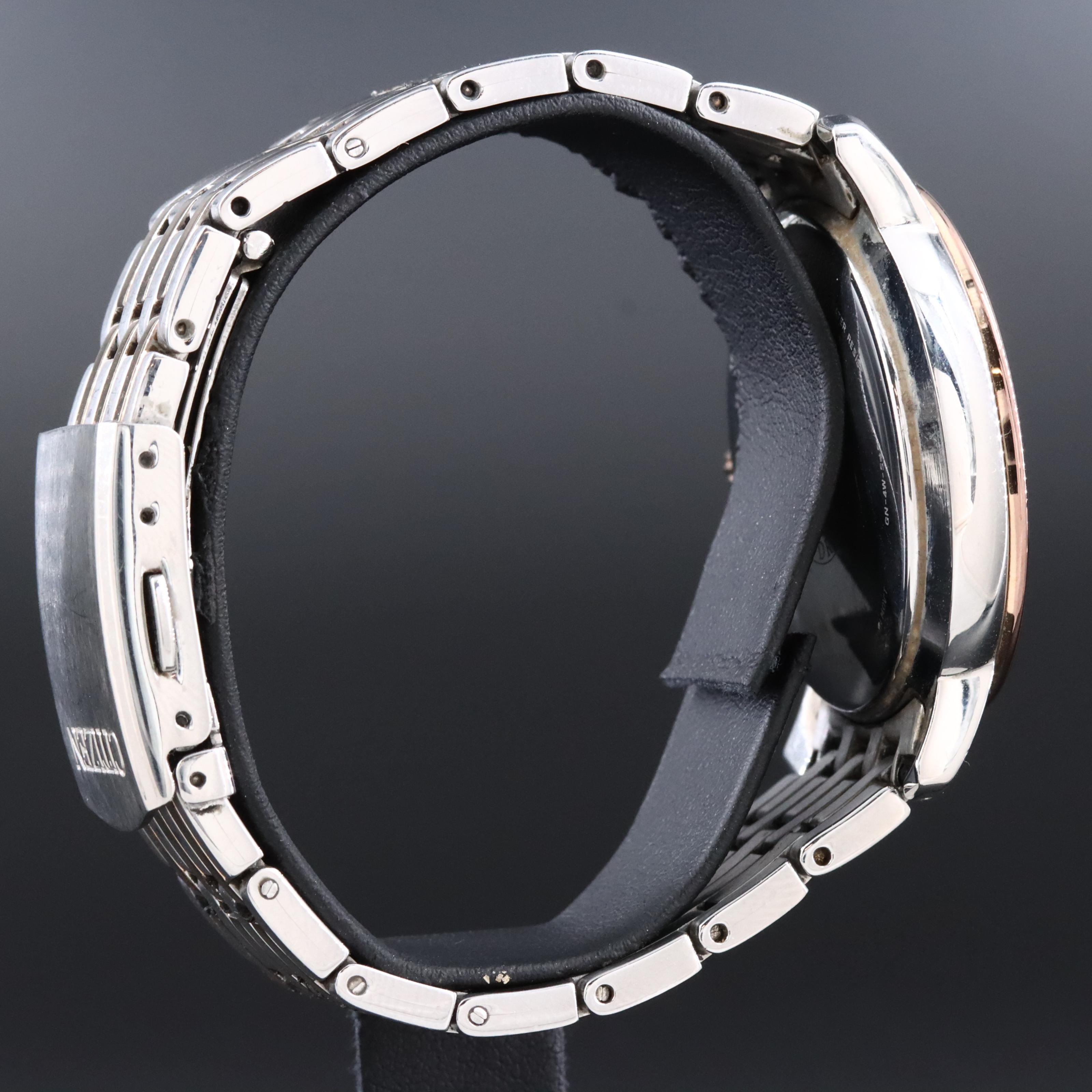 Citizen Eco-Drive Glass Crystals Bezel Date Watch