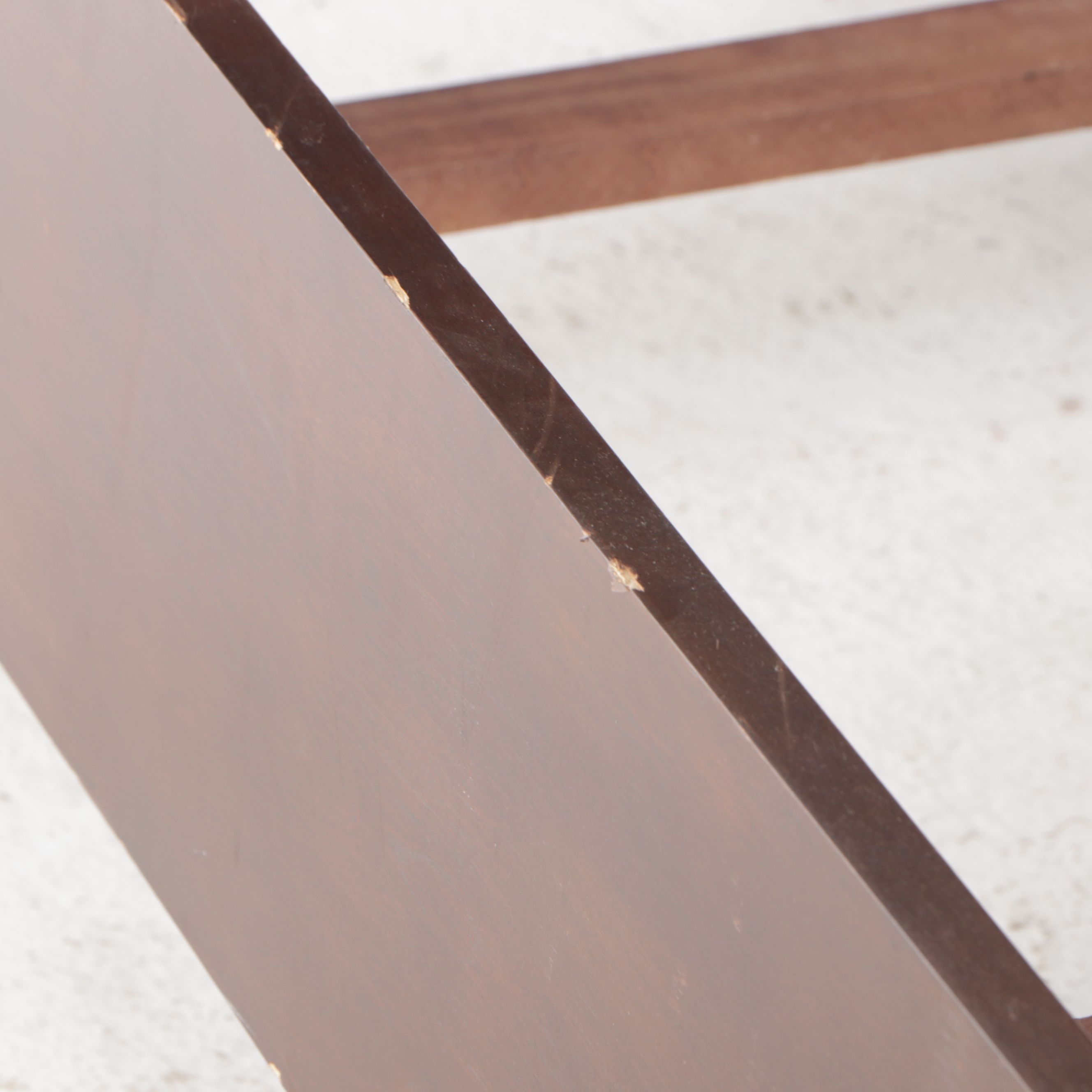 American Signature Mahogany Queen Size Bed Frame and Nightstand