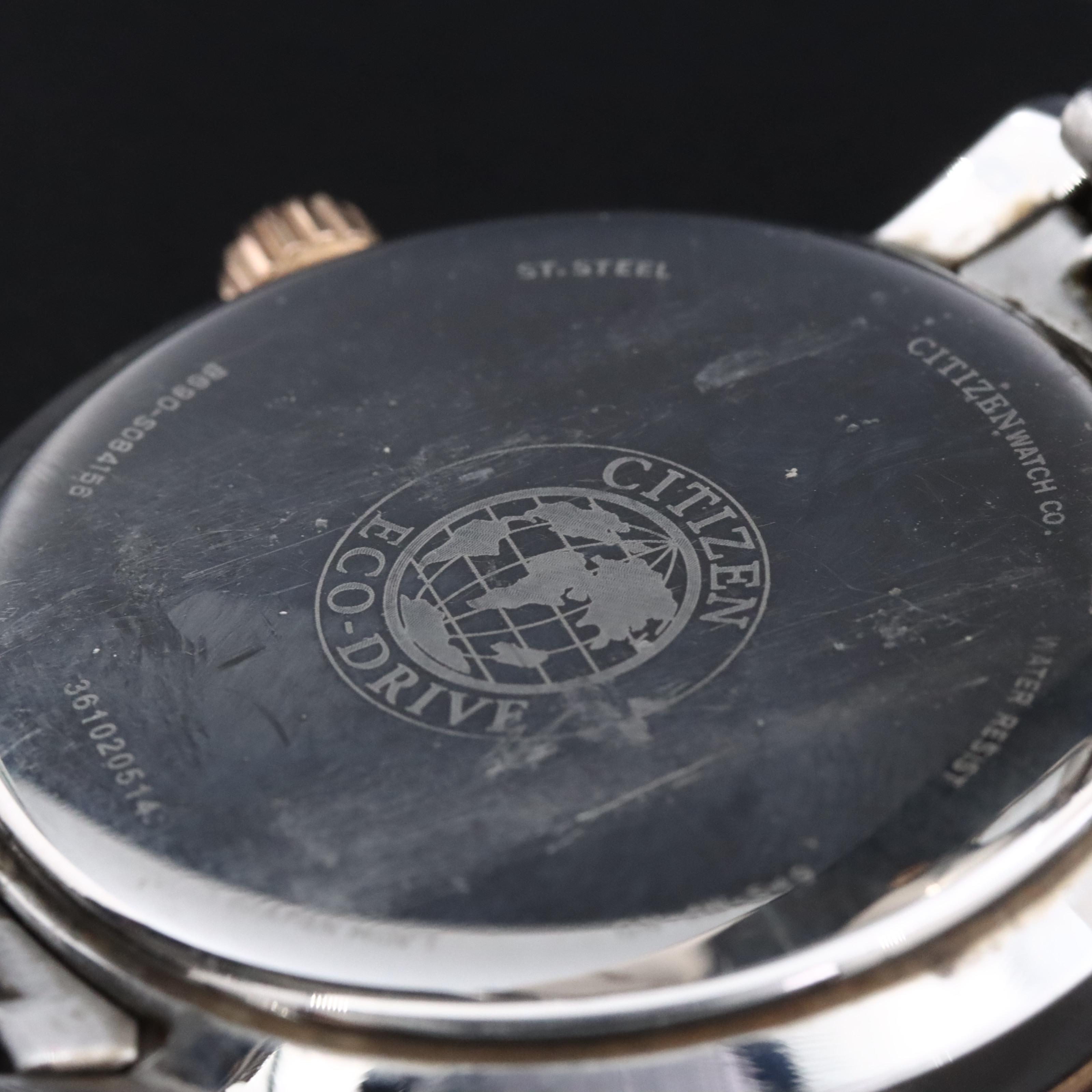 Citizen Eco-Drive Glass Crystals Bezel Date Watch