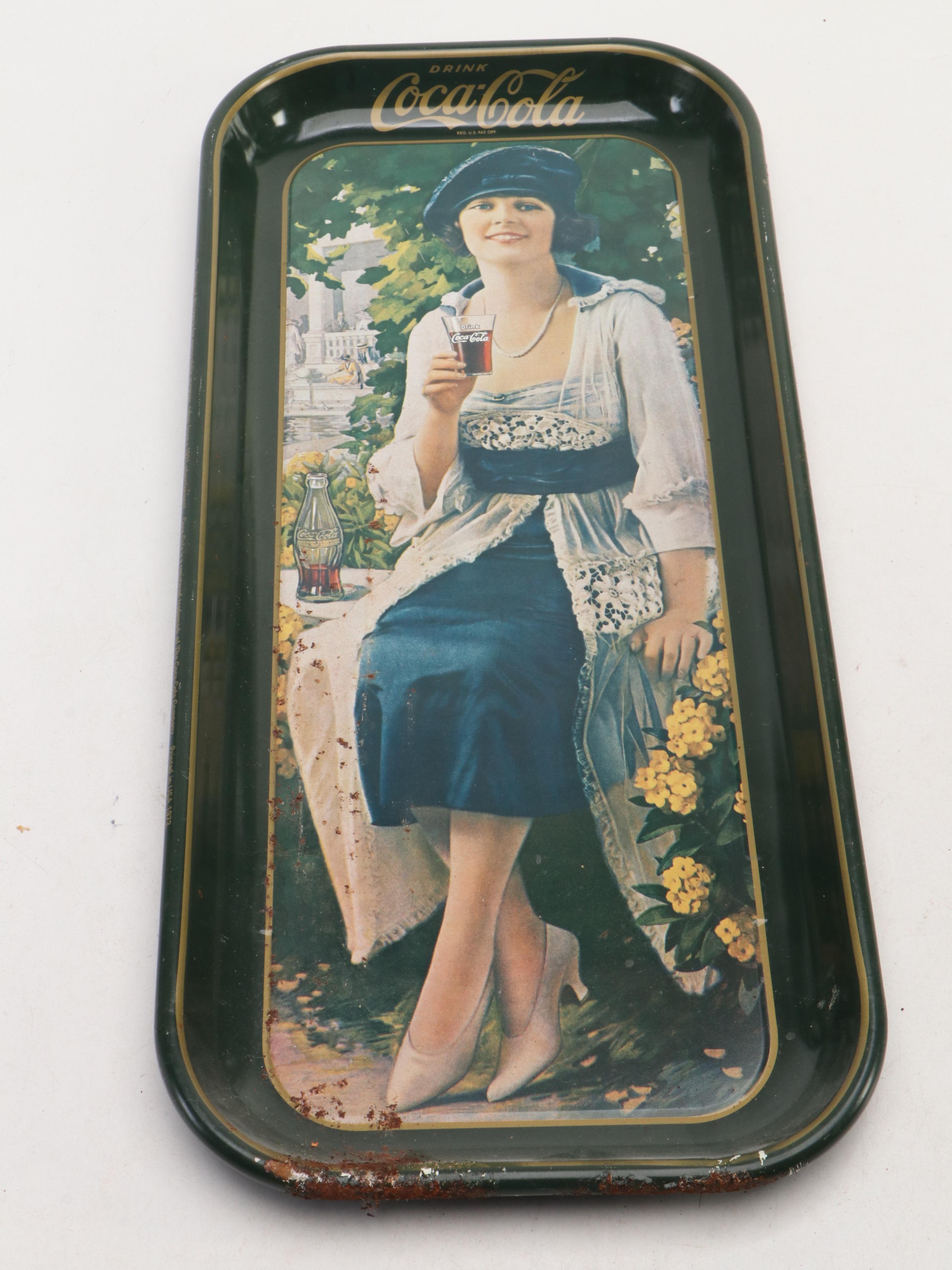 Coca-Cola Metal Reproduction Advertising Trays, Late 20th Century