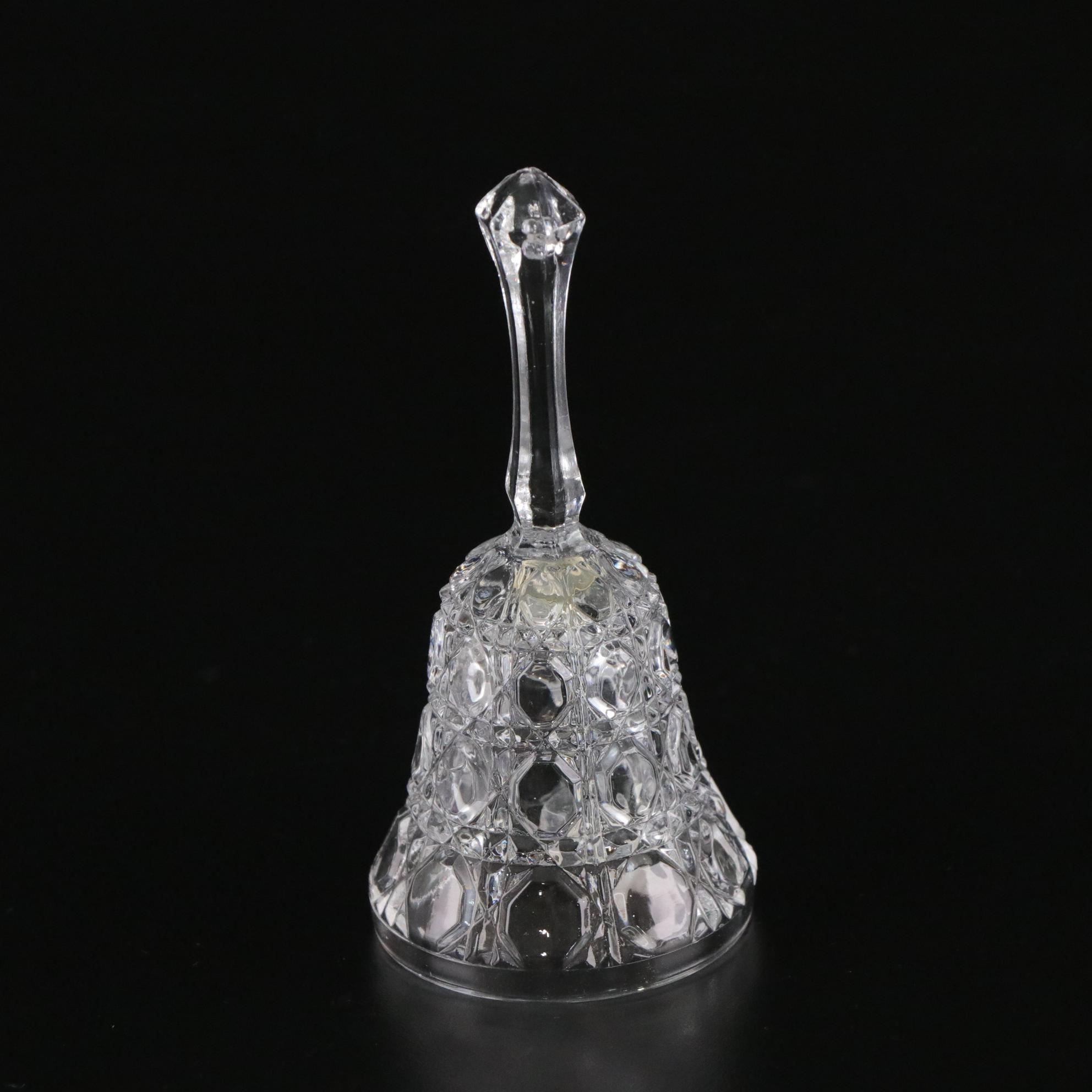 Pressed Glass and Crystal Vases, Candlesticks, and Bell