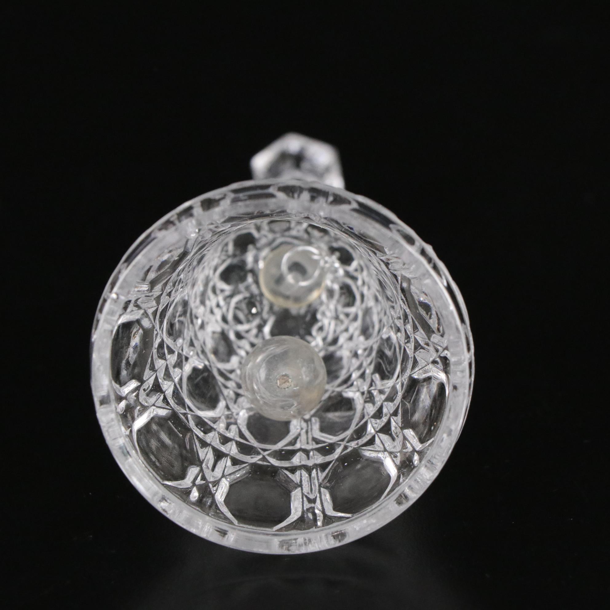 Pressed Glass and Crystal Vases, Candlesticks, and Bell