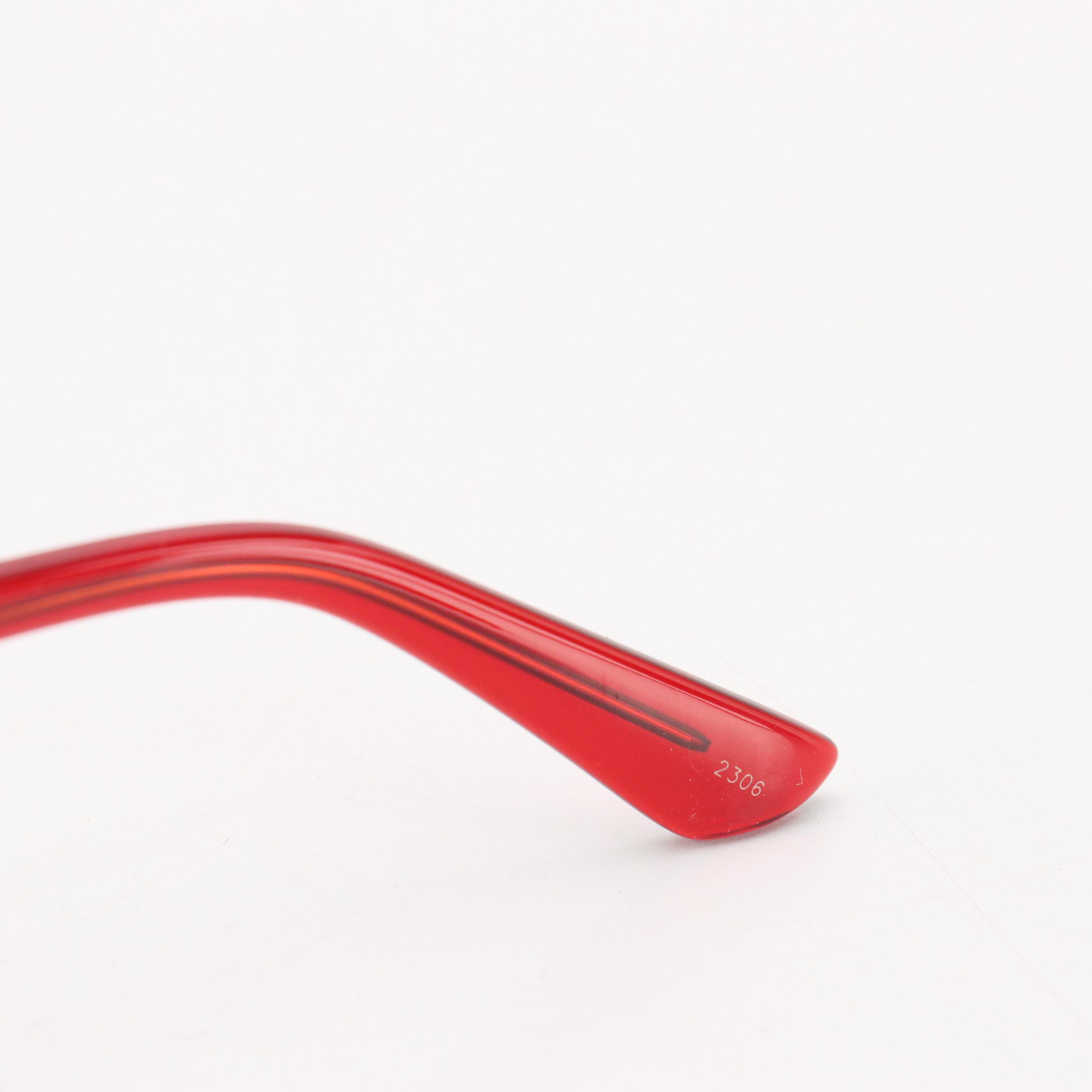 Calvin Klein CK23535S Red Square Framed Sunglasses with Case