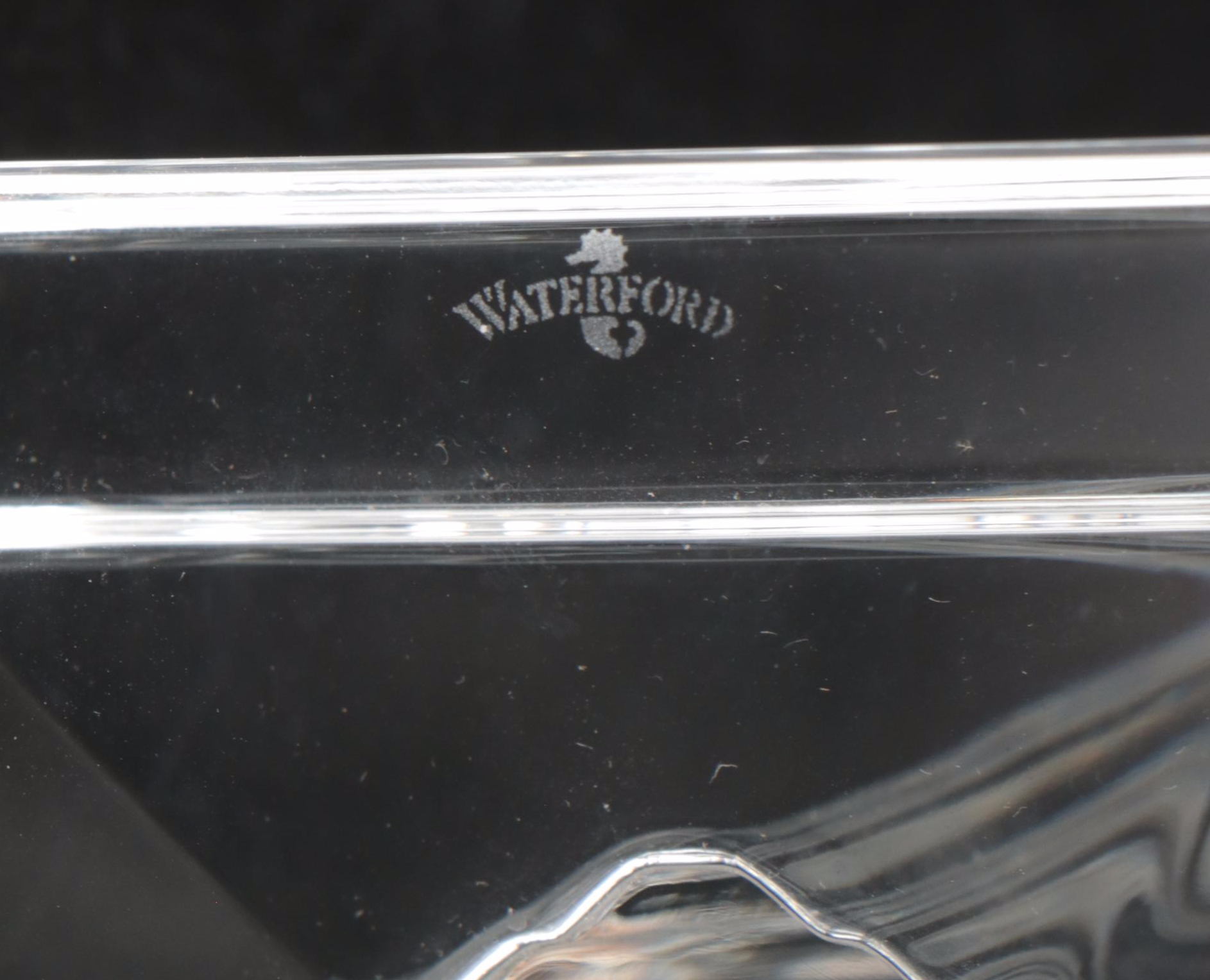 Waterford "Metropolitan" Art Deco Style Crystal Candlestick Pair