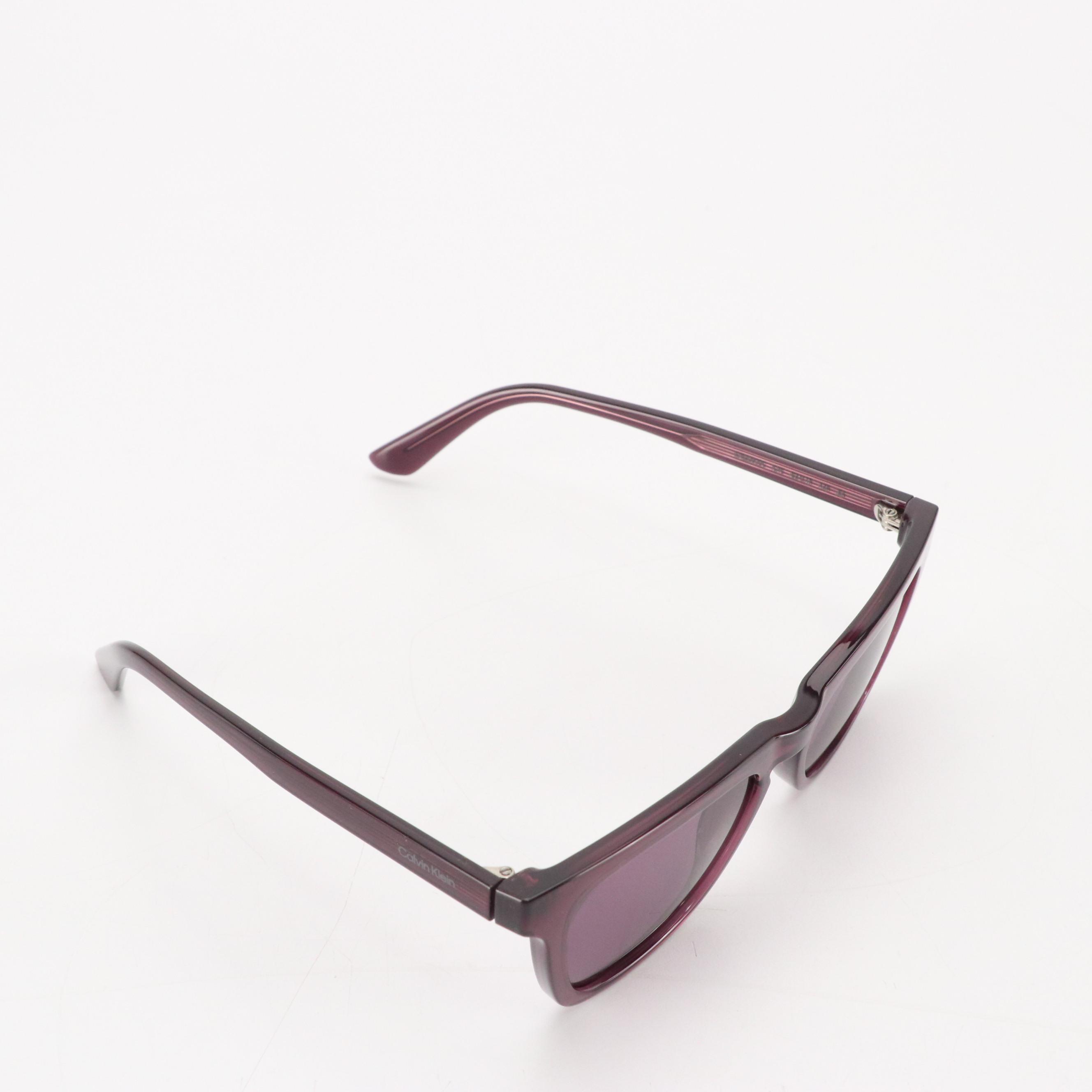 Calvin Klein CK23535S Purple Square Framed Sunglasses with Case