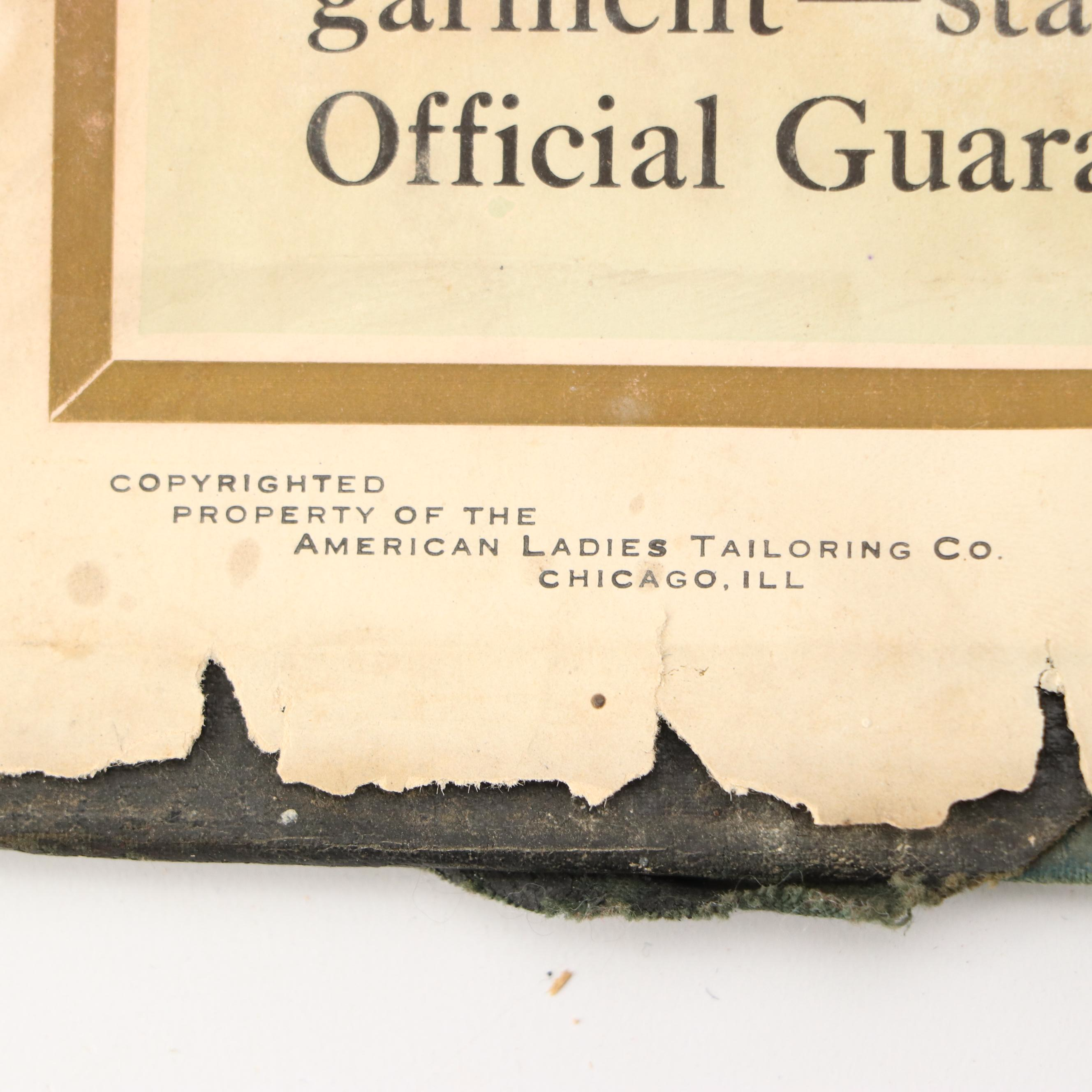 American Ladies Tailoring Co. Catalog with Pastedown Political Cartoon Clippings