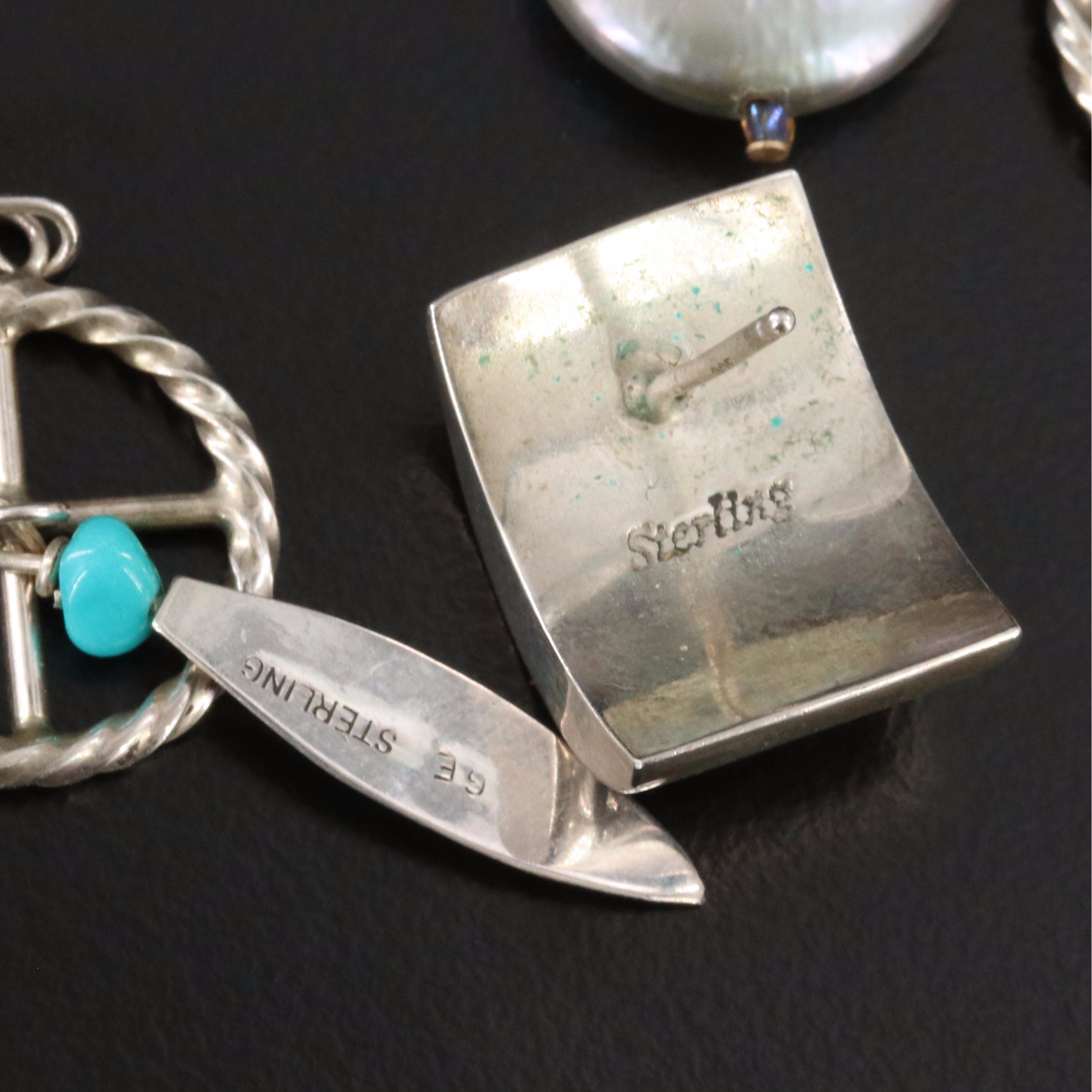 Earring Collection Featuring Sterling, Pearl, Opal and Turquoise