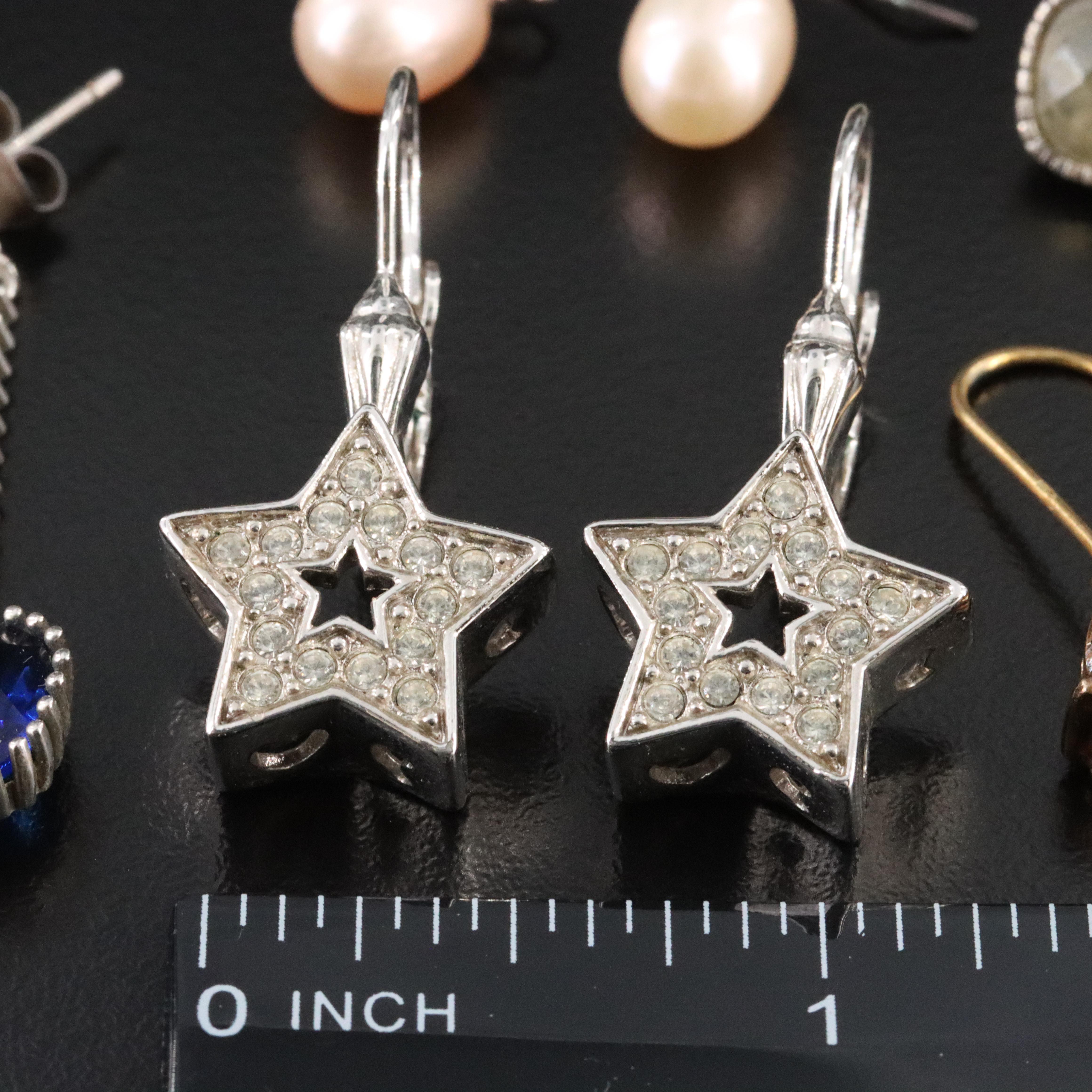 Sterling, Pearls and Bracelet Featured in Earring Collection