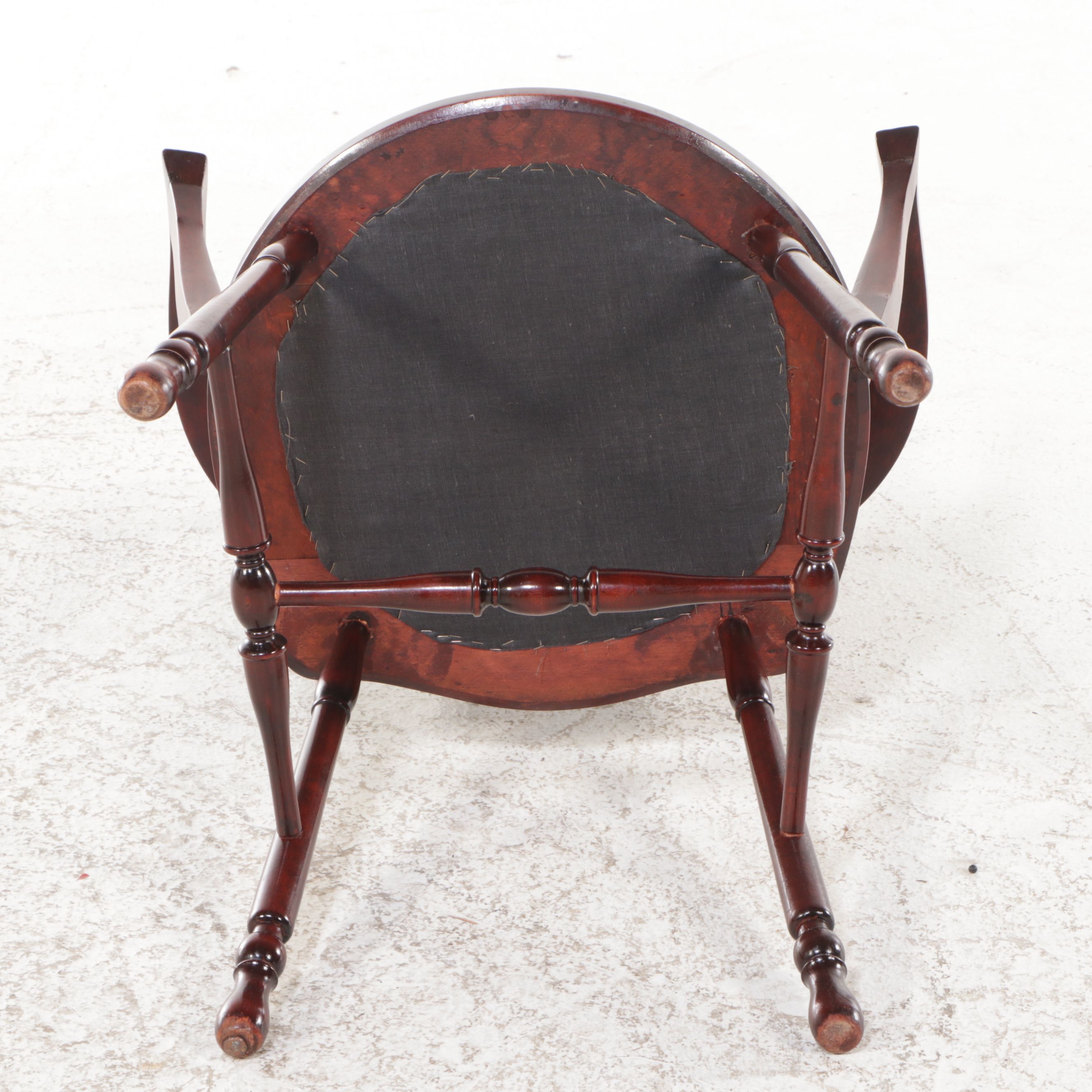 Mahogany Armchair with Spiral-Turned Spindles, 20th Century