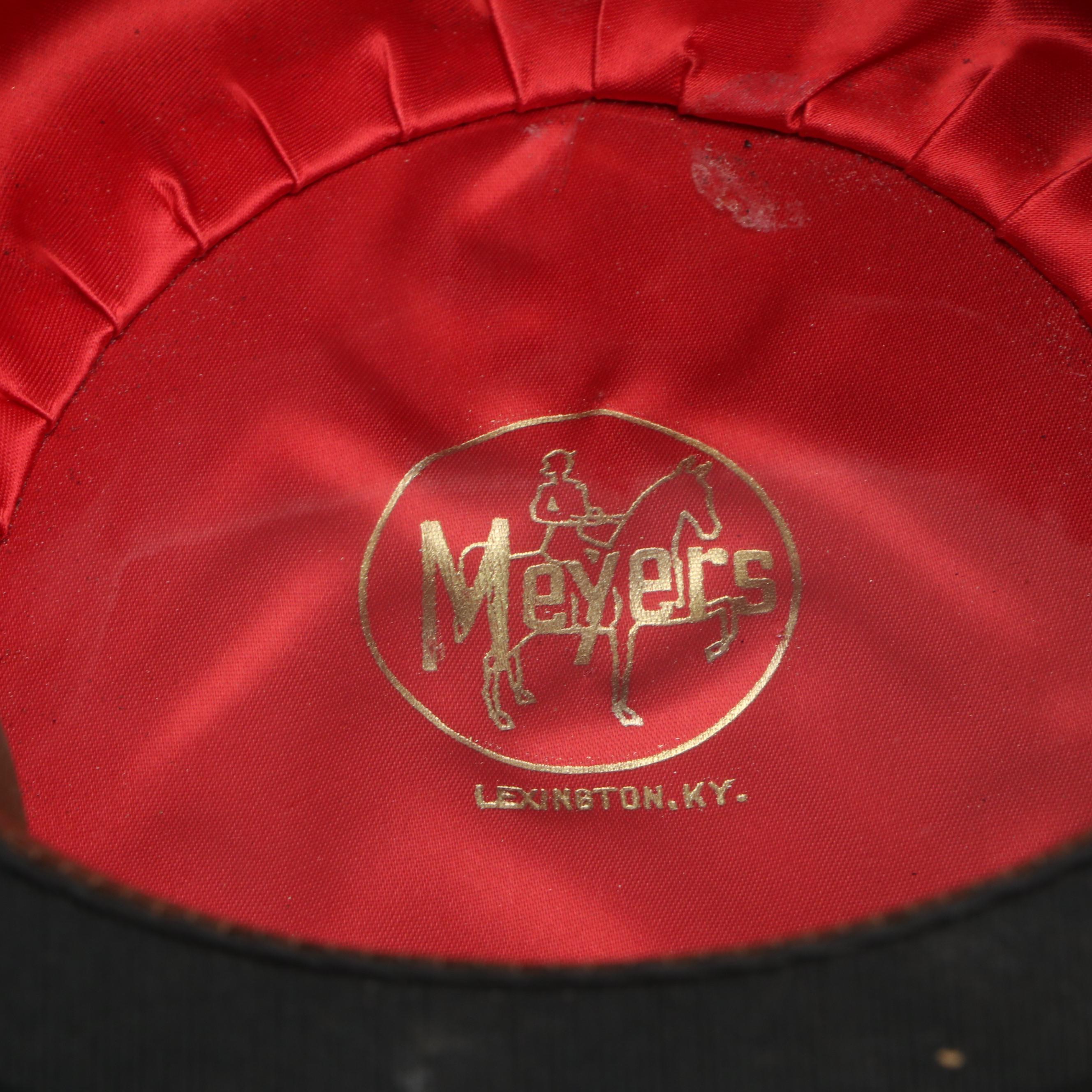 Meyers of Lexington, KY Beaver Saddleseat Riding Top Hat with Leather Case