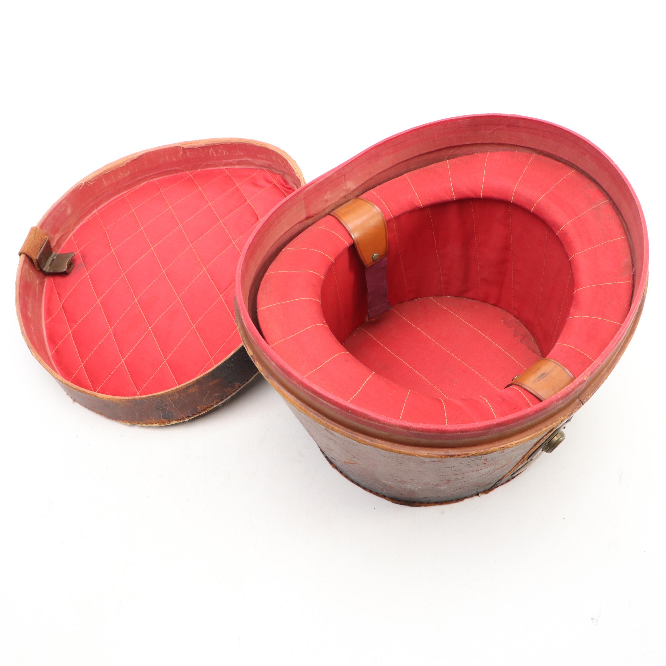 Meyers of Lexington, KY Beaver Saddleseat Riding Top Hat with Leather Case