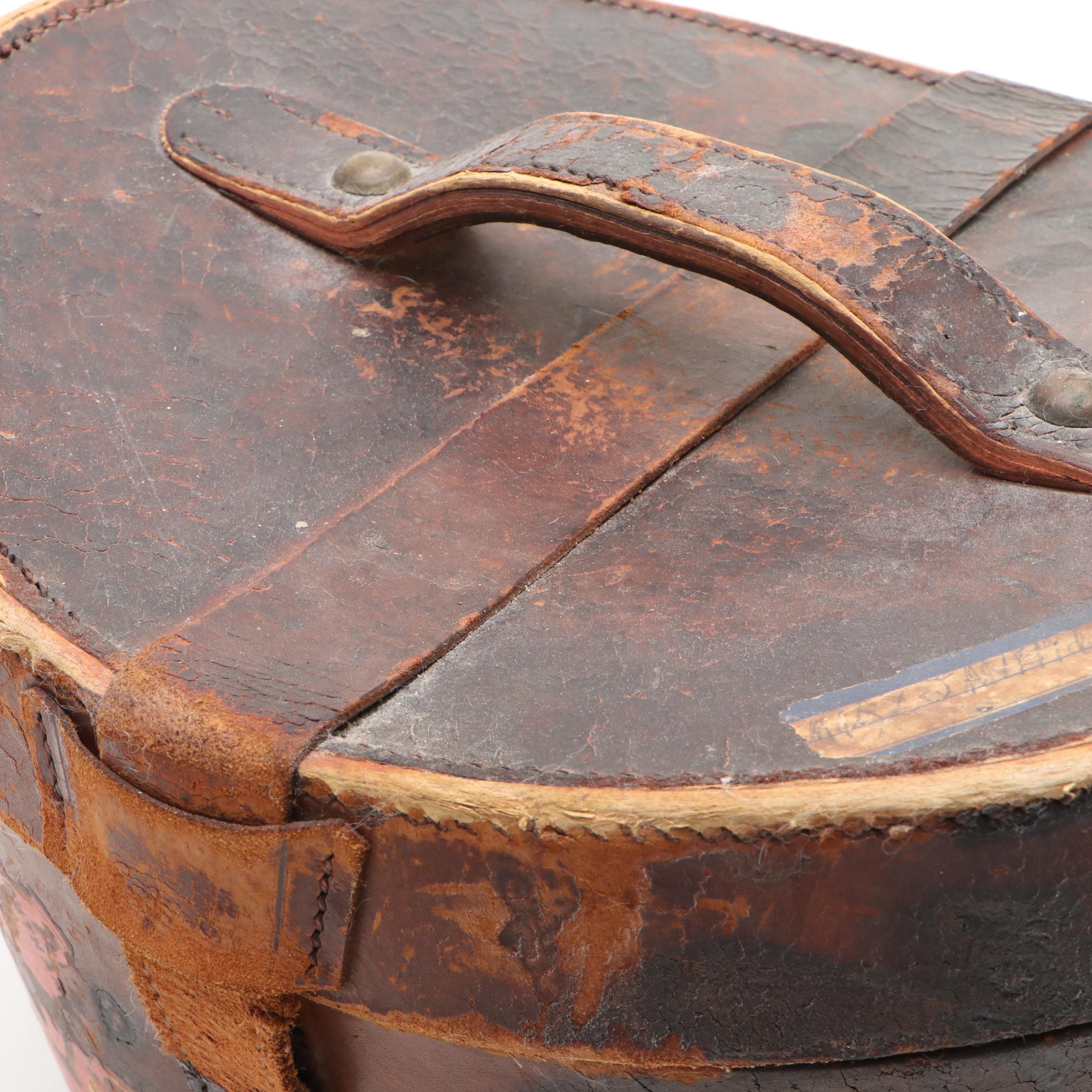 Meyers of Lexington, KY Beaver Saddleseat Riding Top Hat with Leather Case