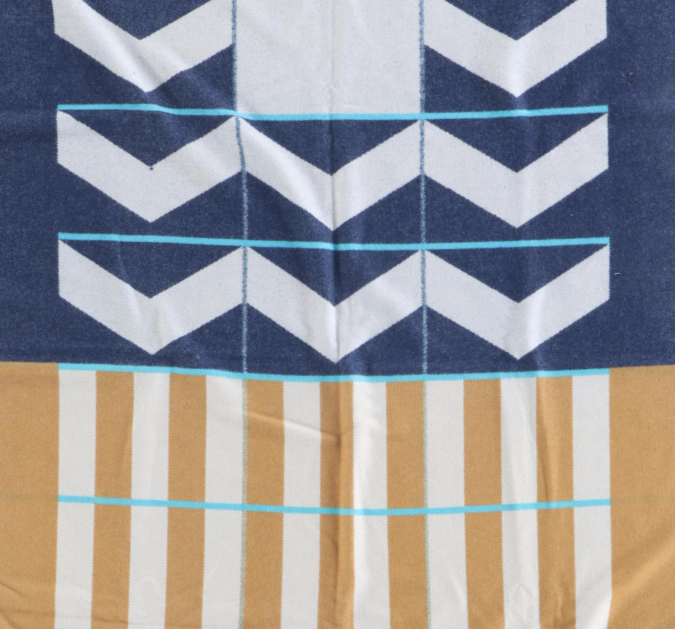 Hermès Merino Wool/Cashmere Blend Avalon H Club Throw Blanket