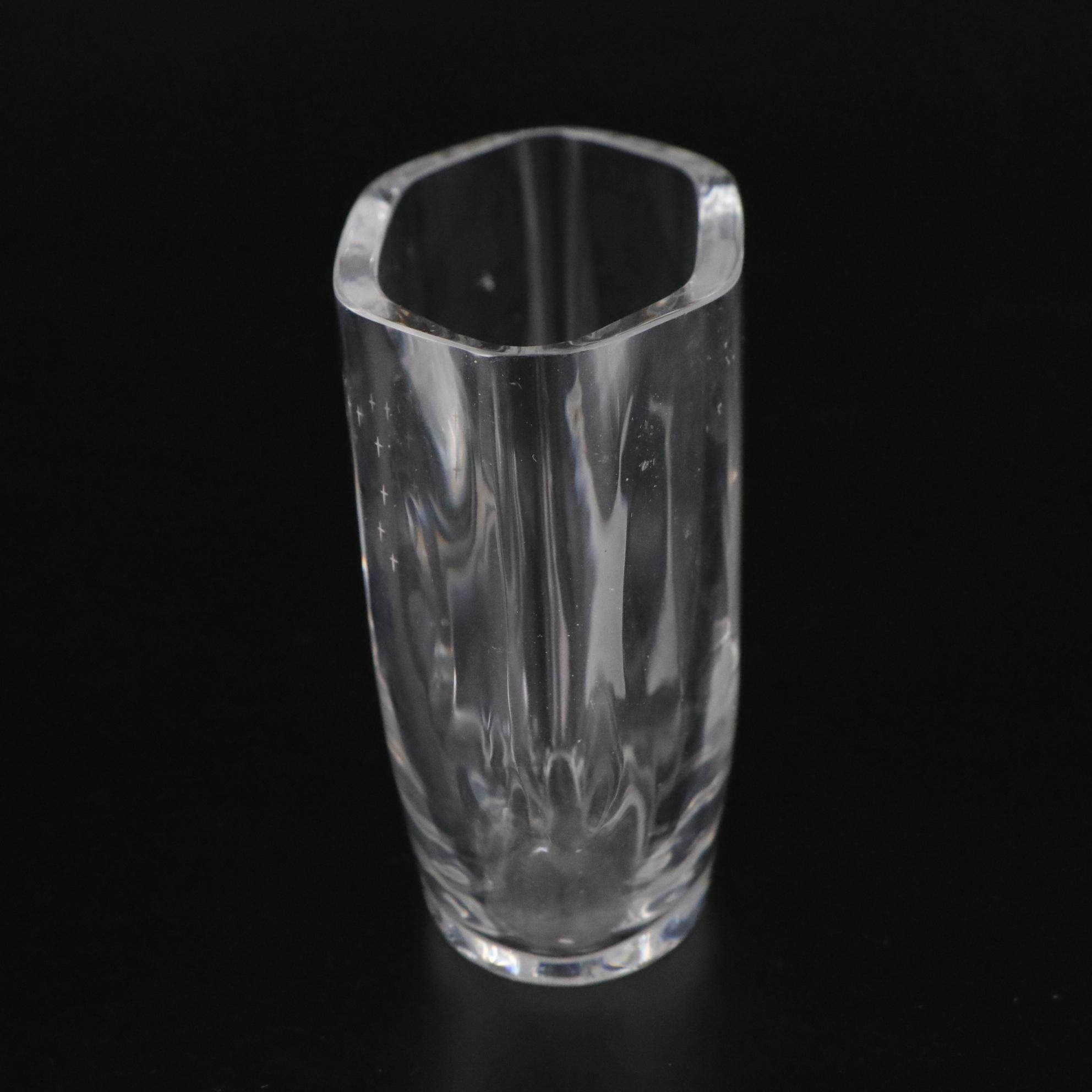 Orrefors "Wish to the Moon" Vase & Luciana Roselli for Lalique Crystal Plate