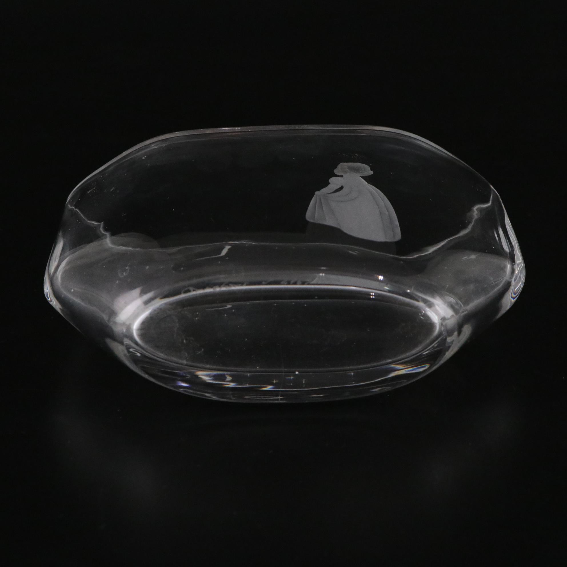 Orrefors "Wish to the Moon" Vase & Luciana Roselli for Lalique Crystal Plate