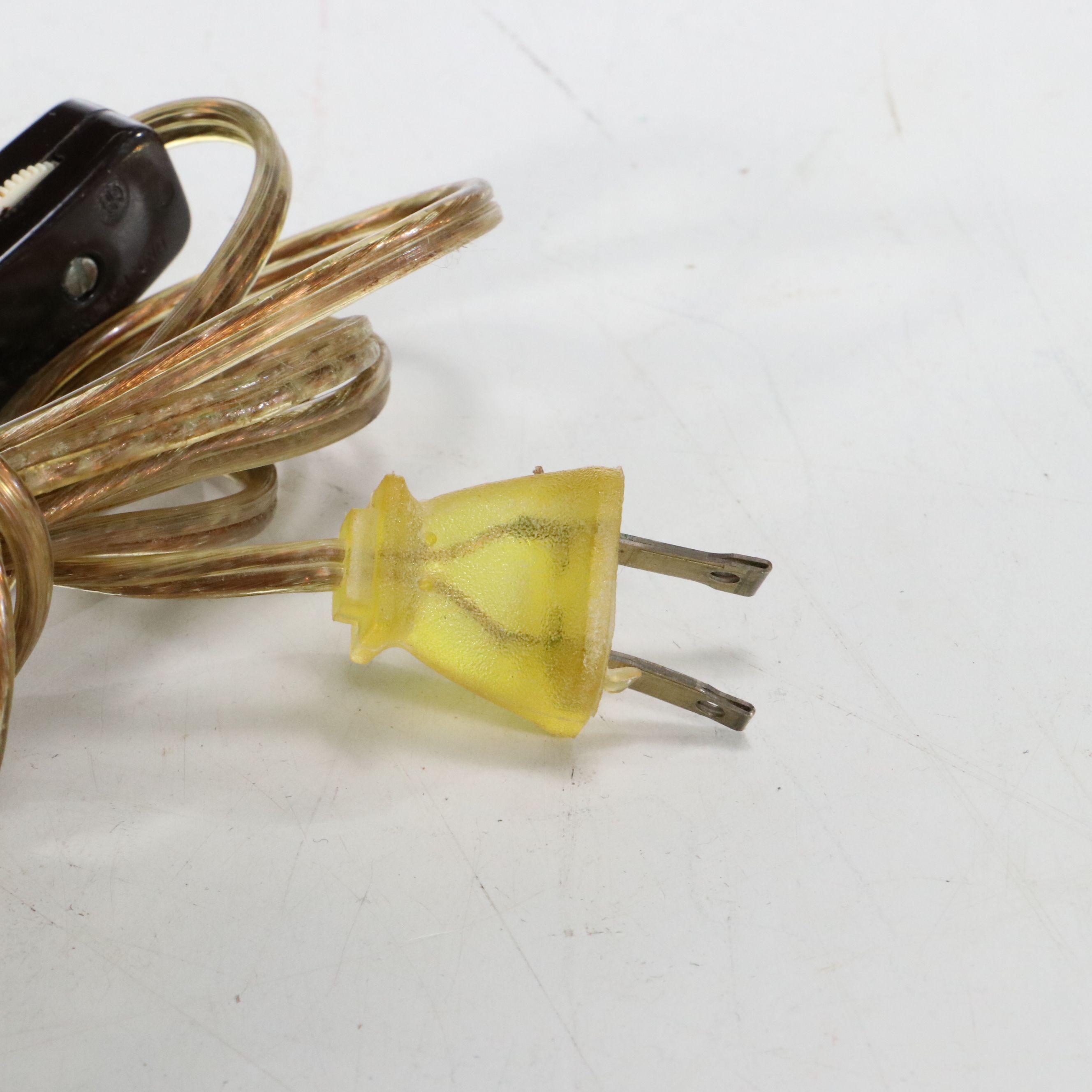 Pair of Chinese Gilt and Hand-Painted Porcelain Table Lamps & Silk Bell Shades