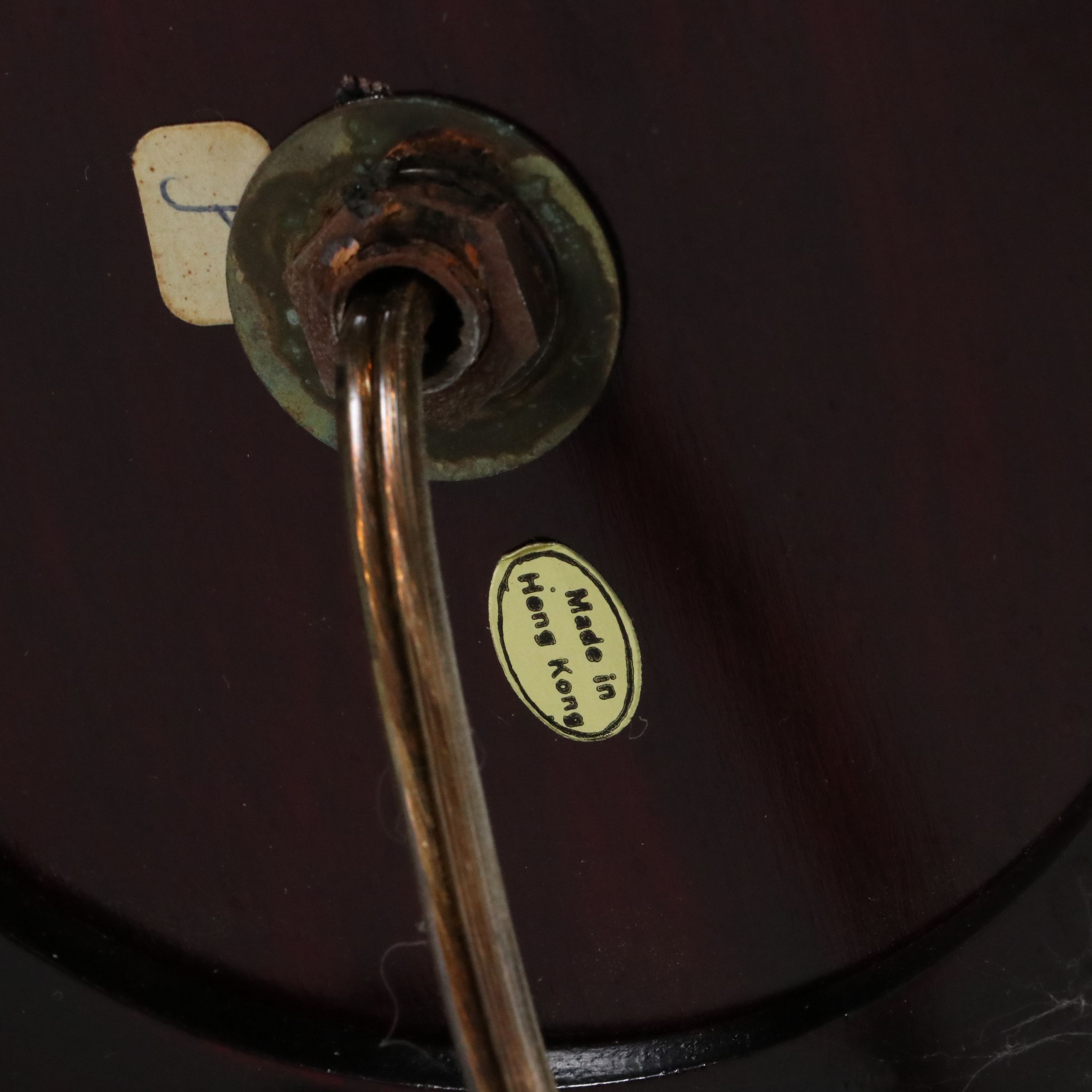 Pair of Chinese Gilt and Hand-Painted Porcelain Table Lamps & Silk Bell Shades