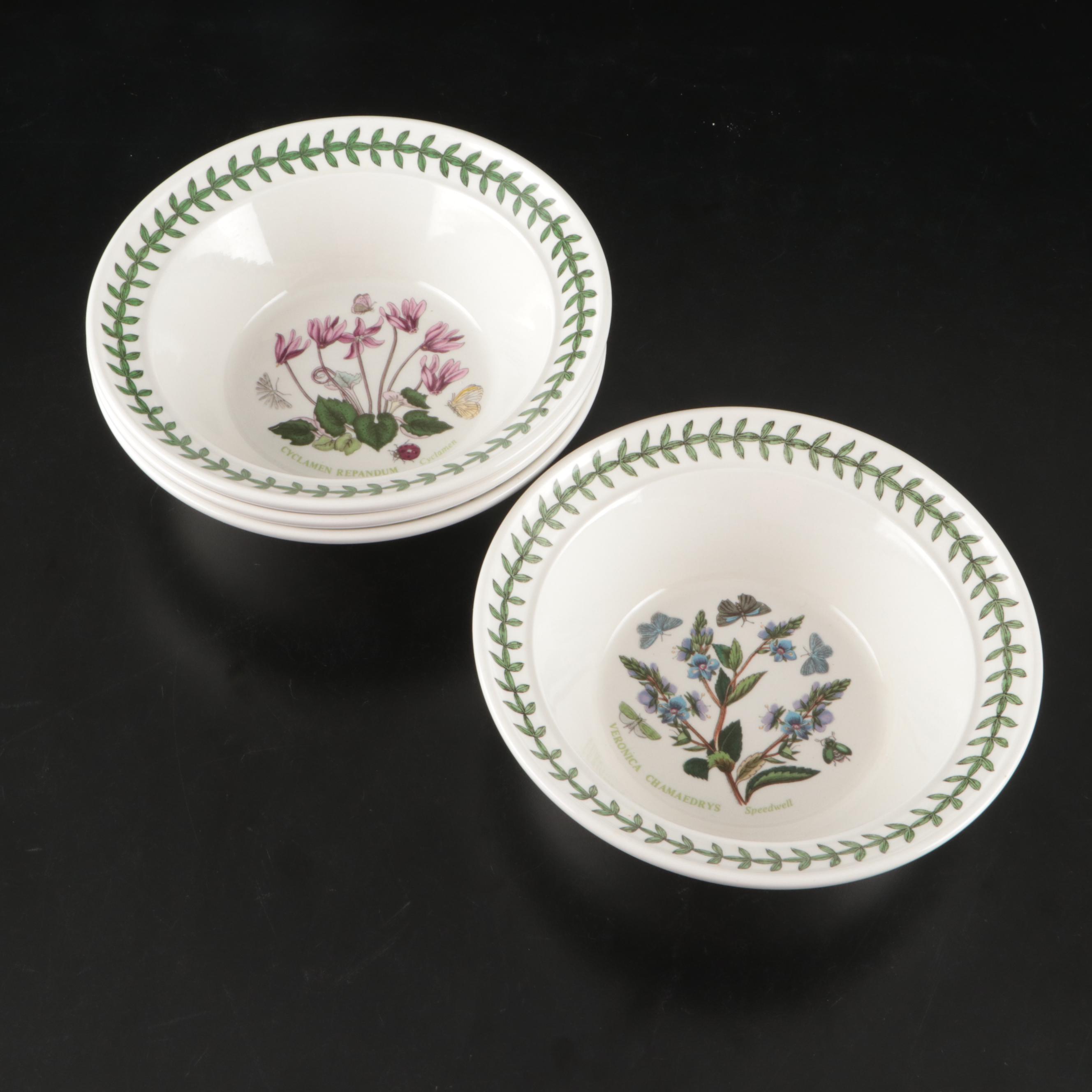 Portmeirion "The Botanic Garden" Tableware & CorningWare "Cornflower Blue" Pots