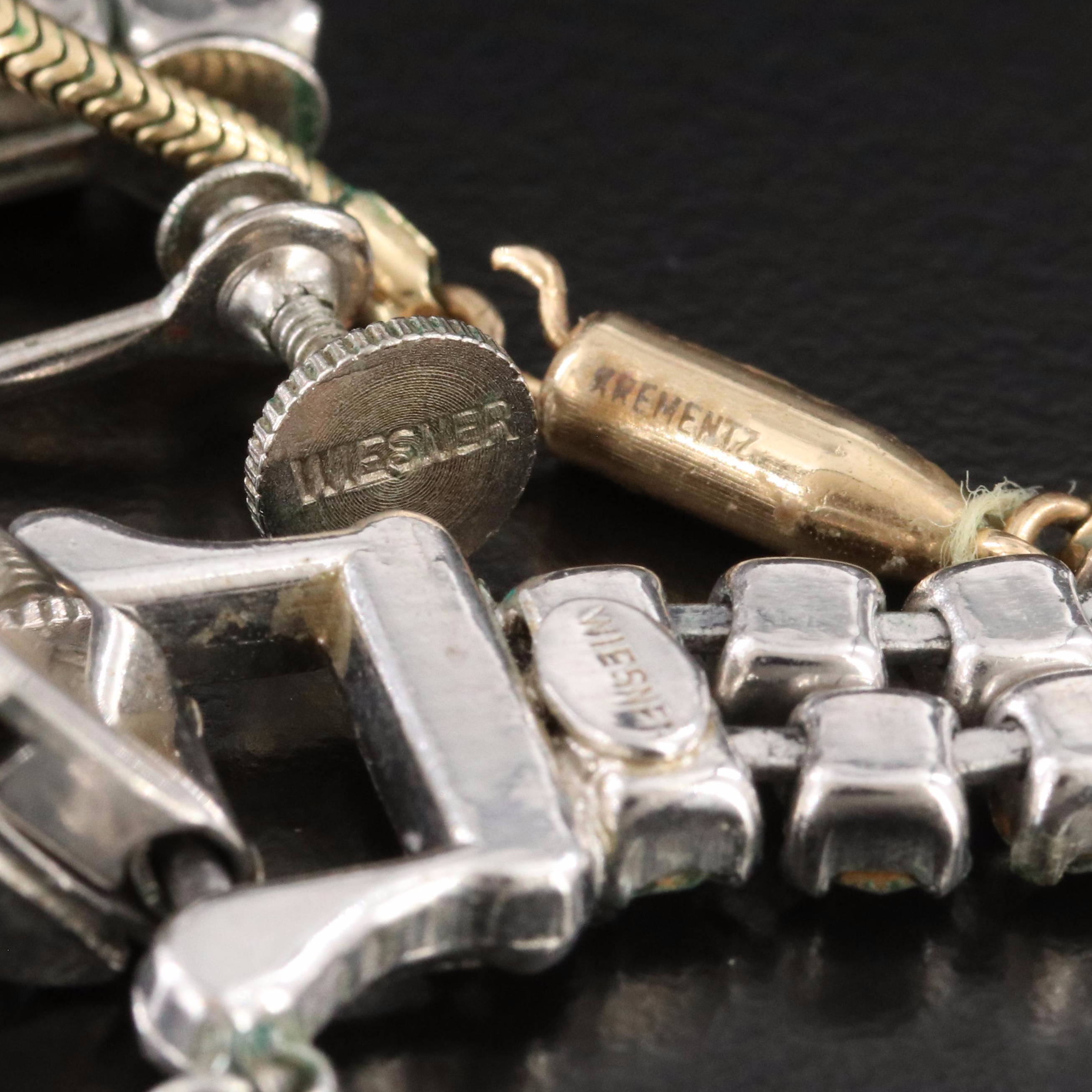 Vintage Rhinestone Jewelry Collection Featuring Wiesner and Krementz