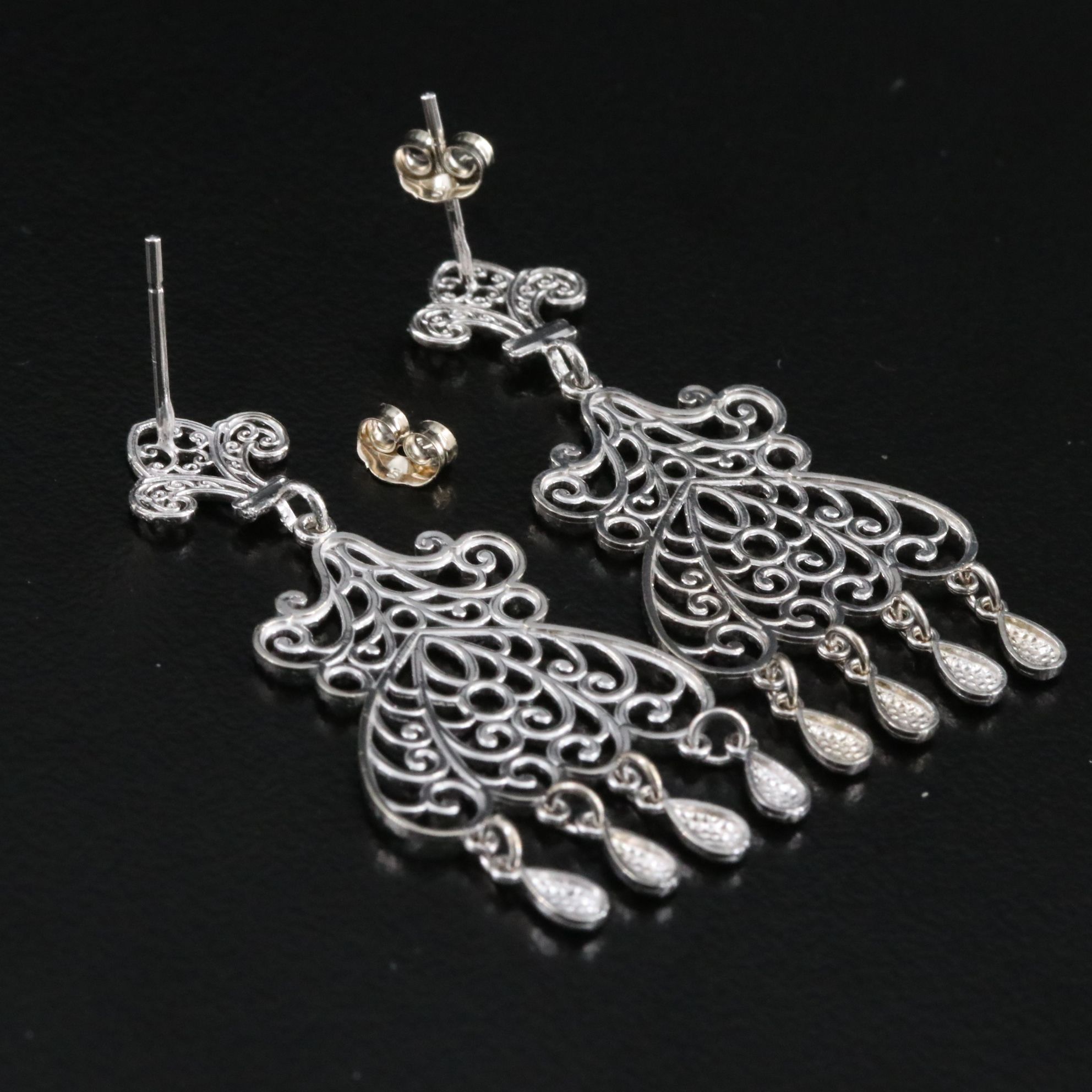 14K Filigree Earrings