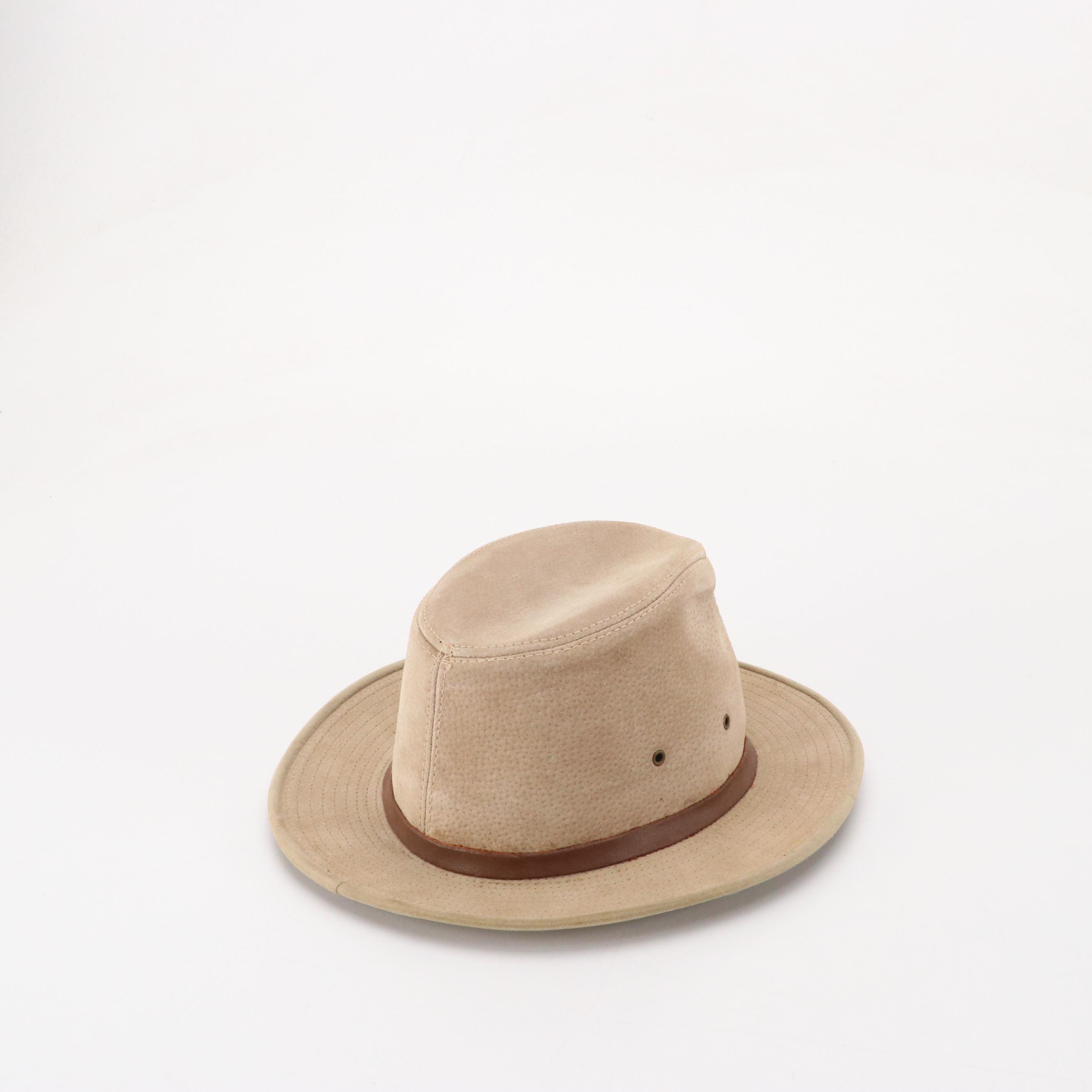 Straw/Natural Fiber Sun Hats with Leather/Textile Outback Hats