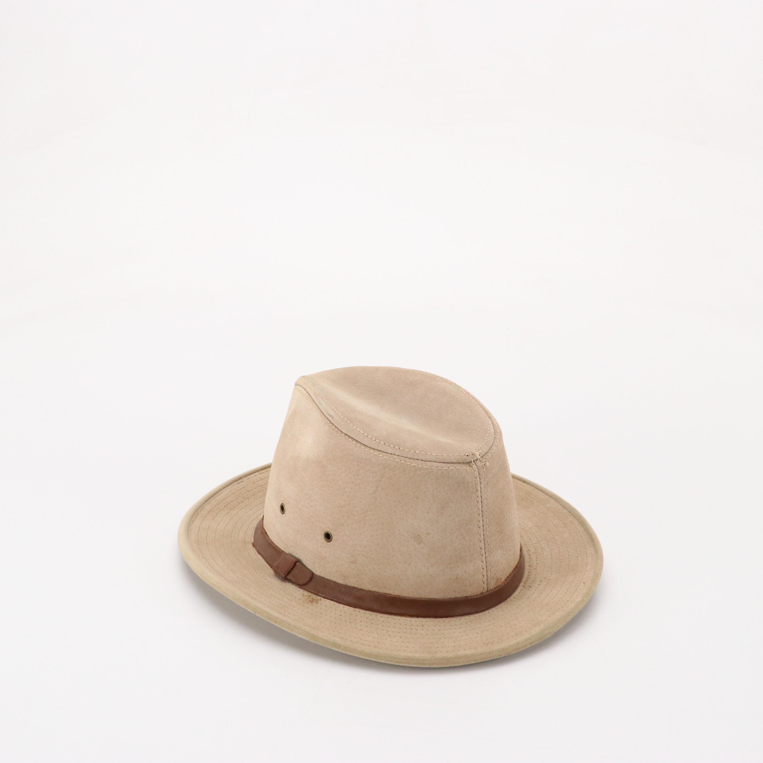 Straw/Natural Fiber Sun Hats with Leather/Textile Outback Hats