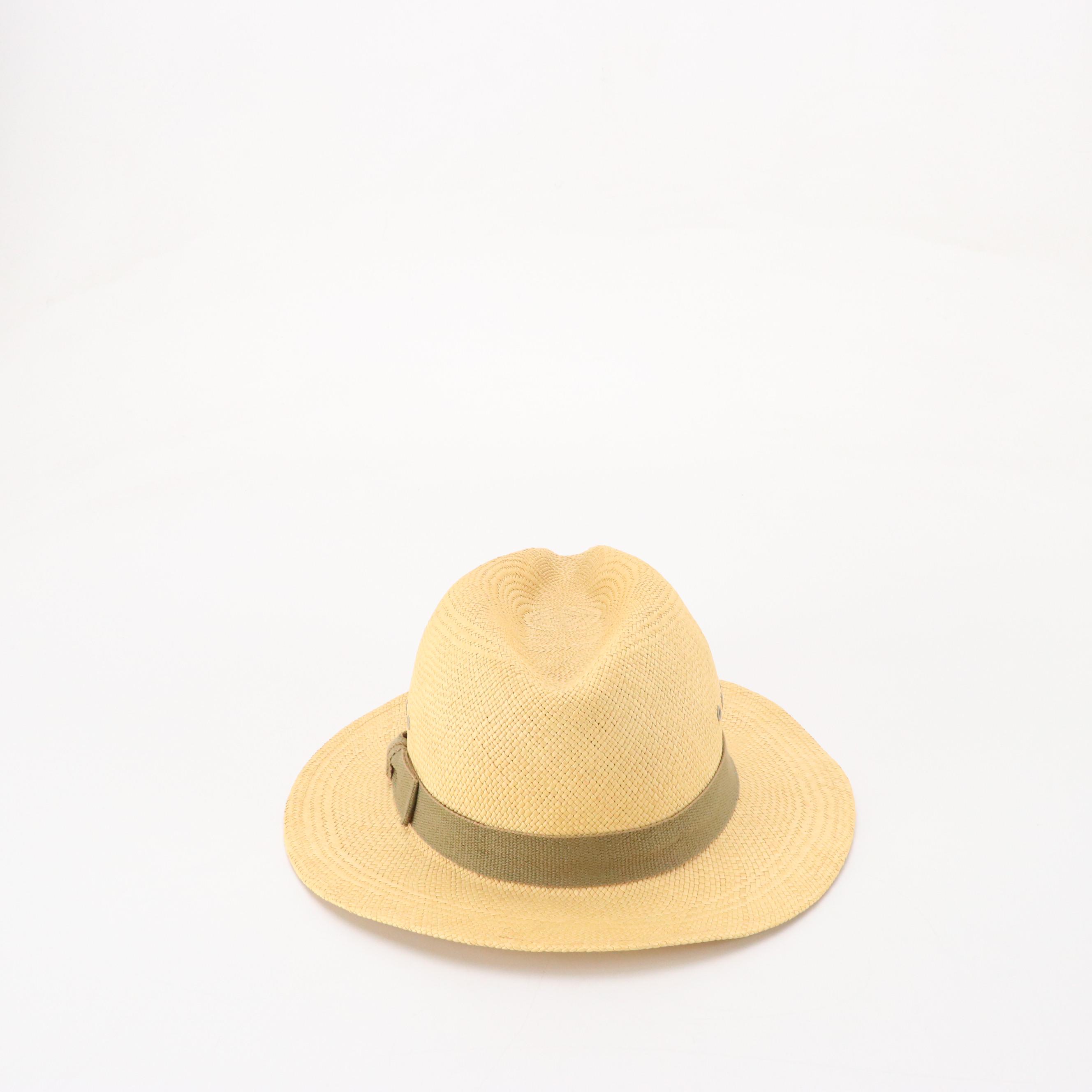 Straw/Natural Fiber Sun Hats with Leather/Textile Outback Hats