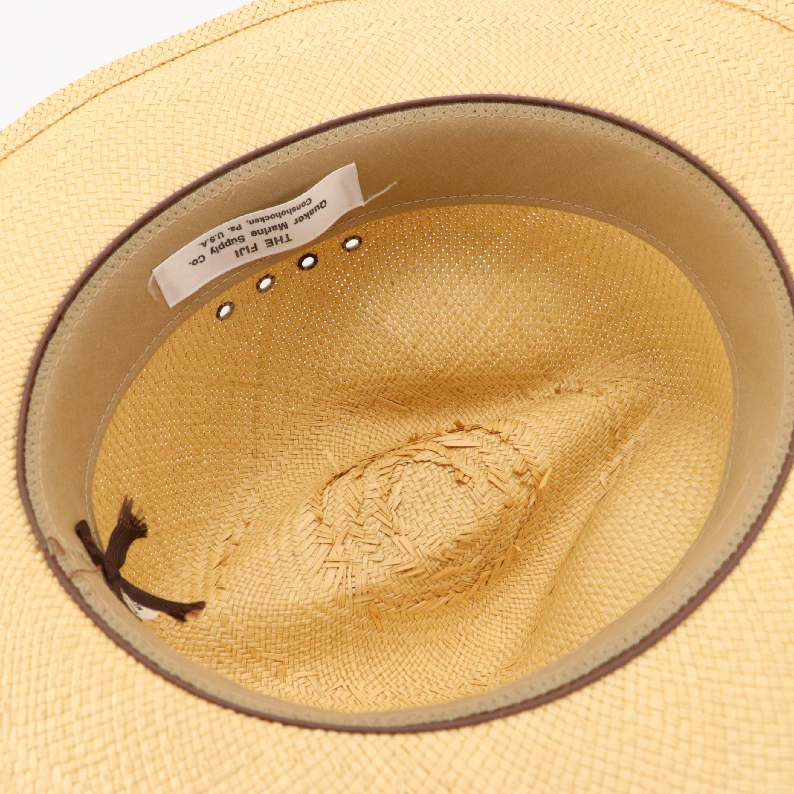 Straw/Natural Fiber Sun Hats with Leather/Textile Outback Hats