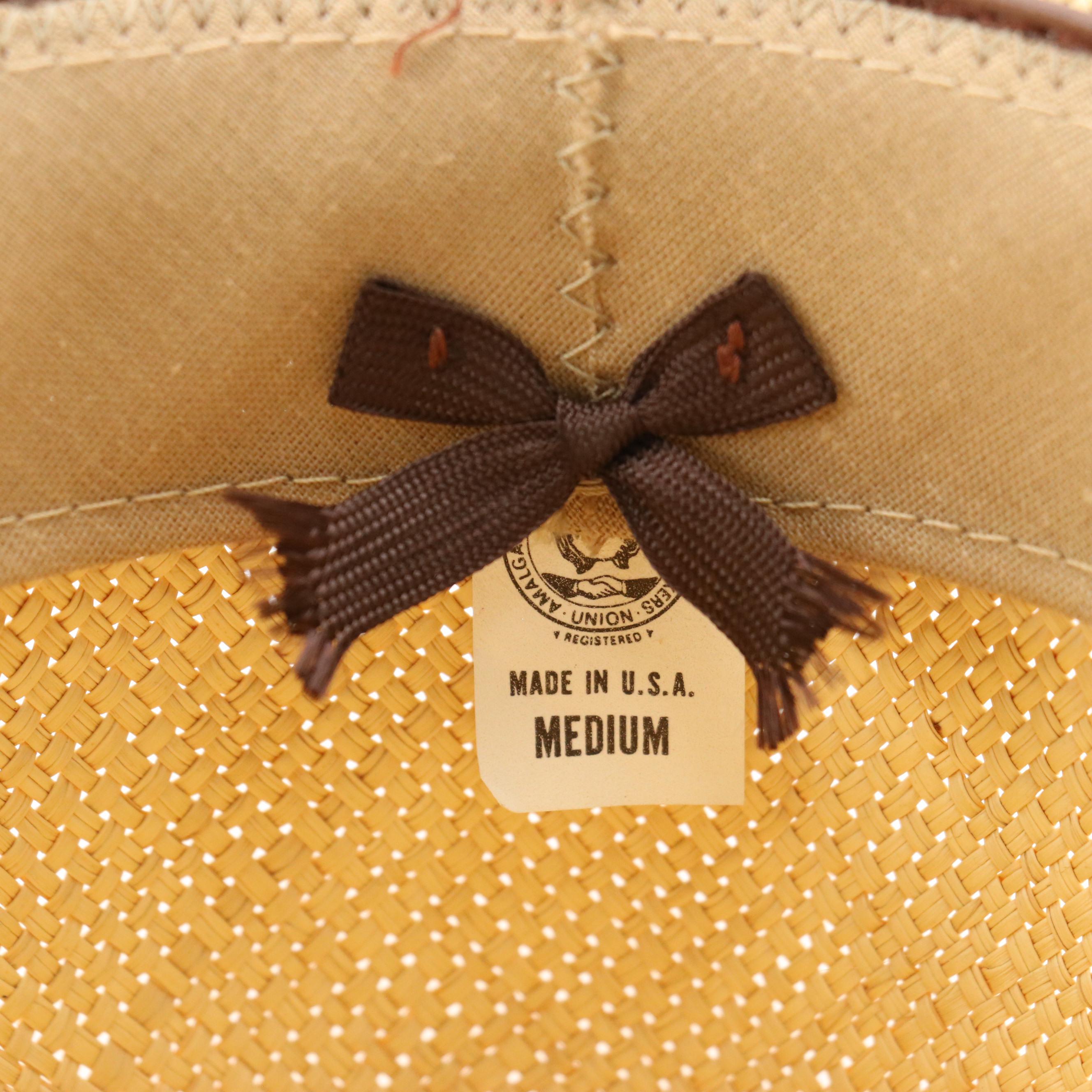 Straw/Natural Fiber Sun Hats with Leather/Textile Outback Hats