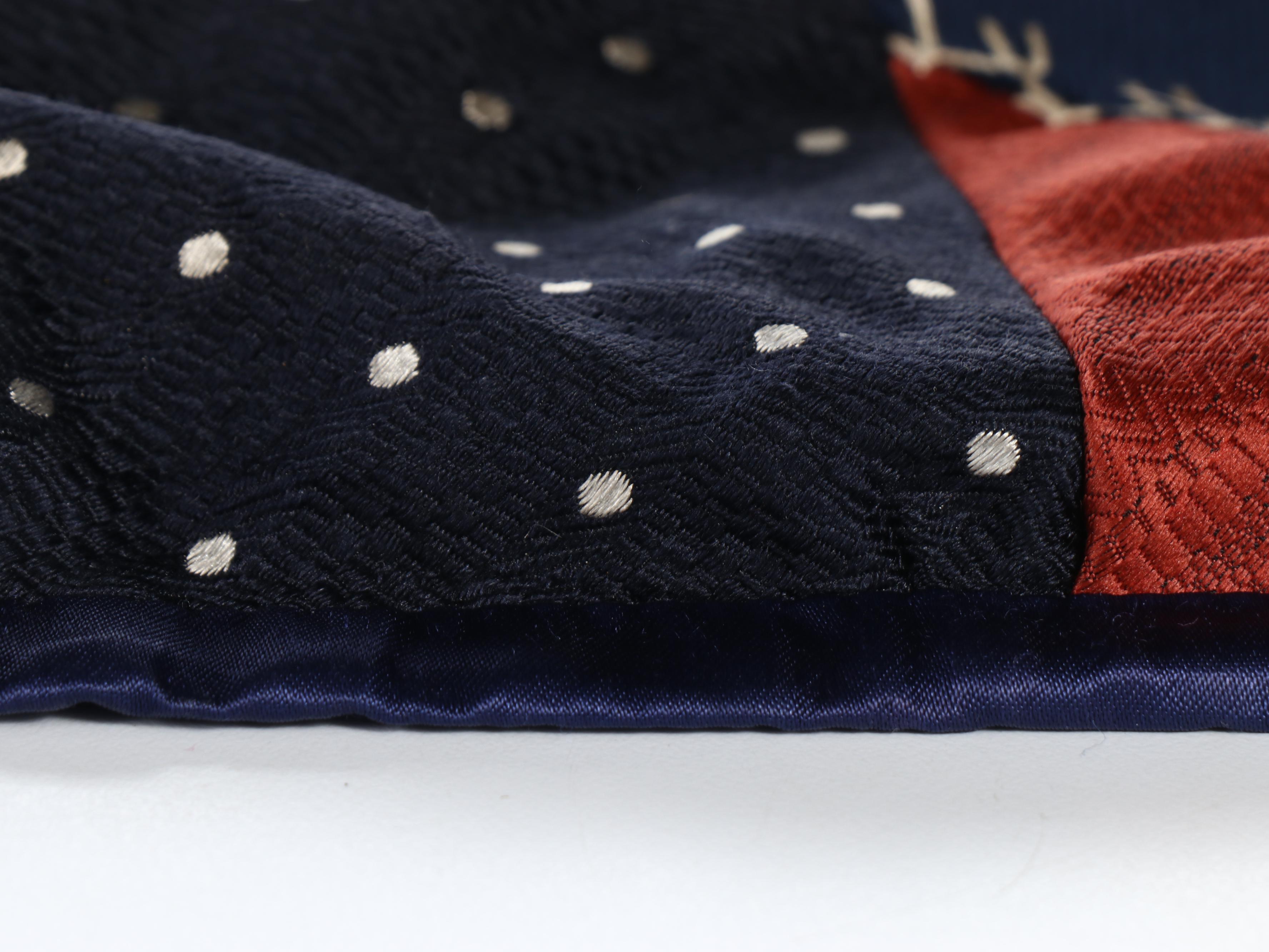 Handmade Memorial Necktie-Constructed "Crazy Quilt" with Embroidery Accents