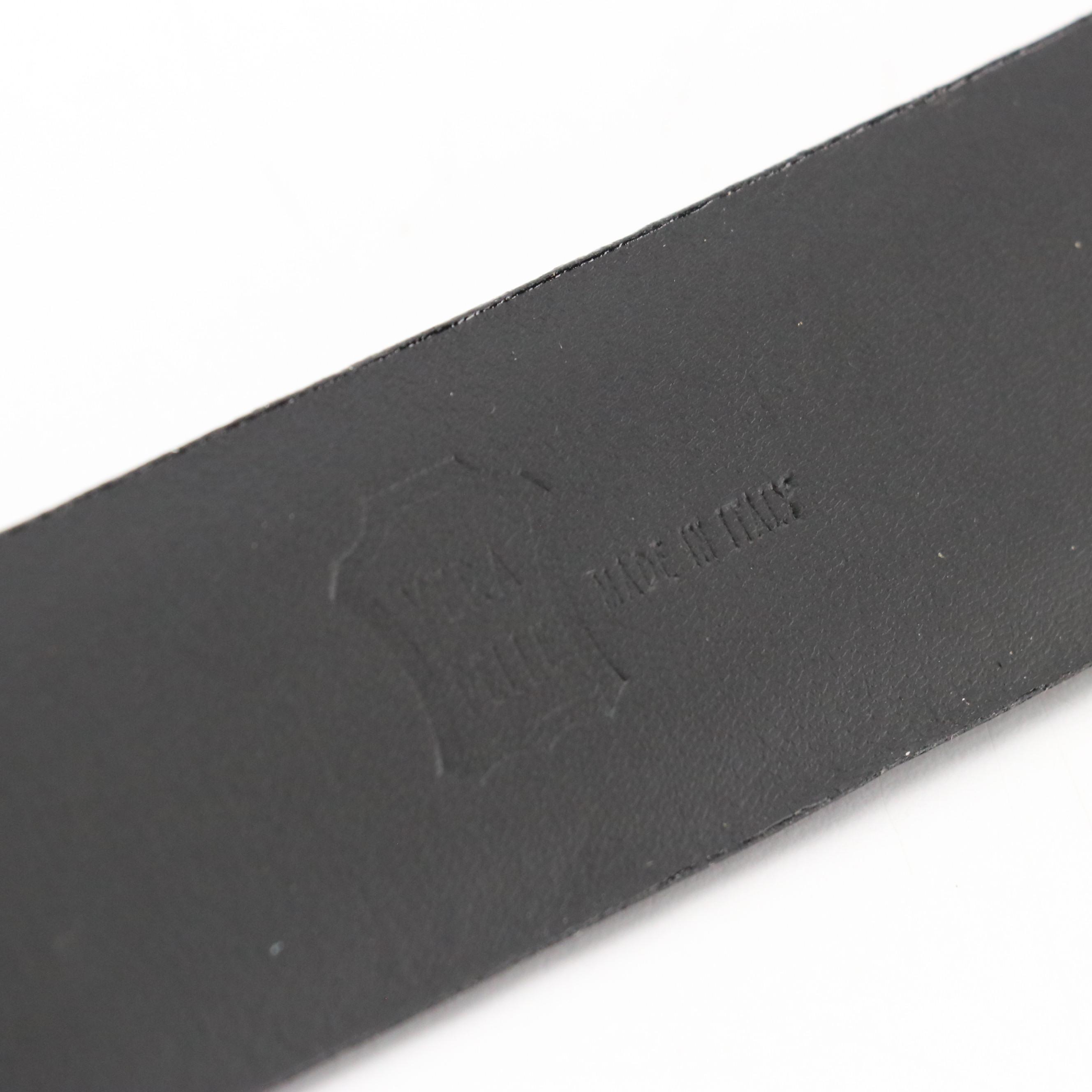 Dolce & Gabbana Belt in Black Glazed Leather