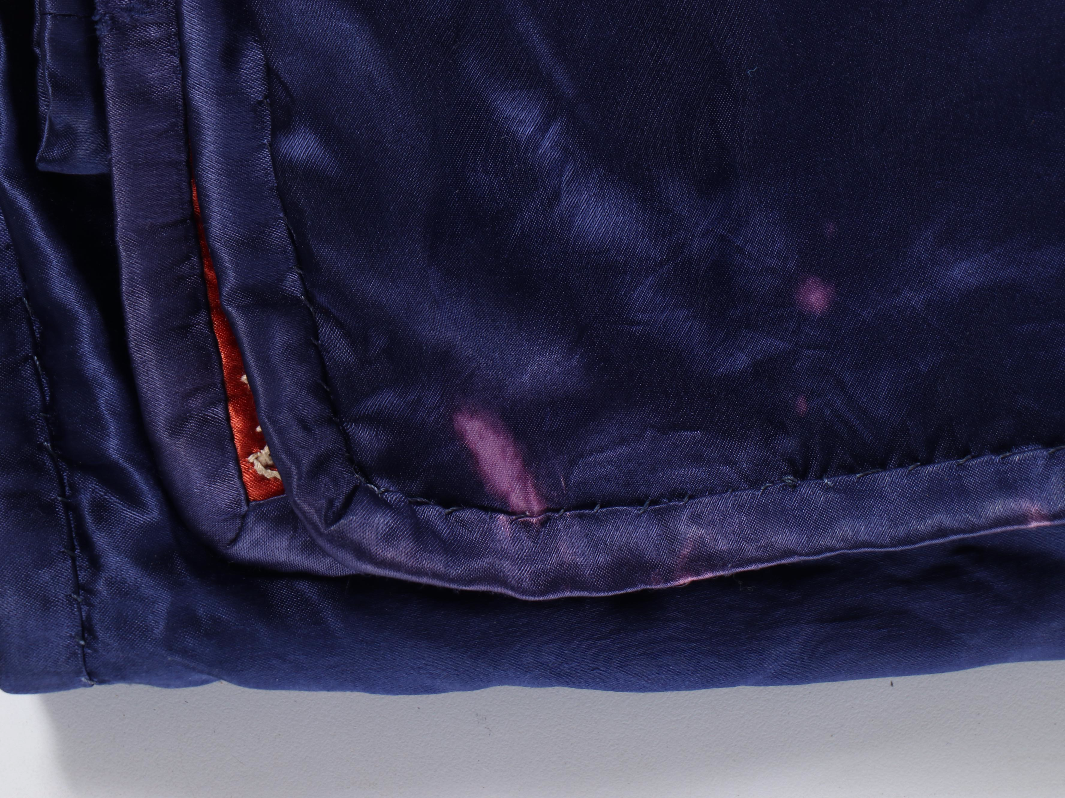 Handmade Memorial Necktie-Constructed "Crazy Quilt" with Embroidery Accents