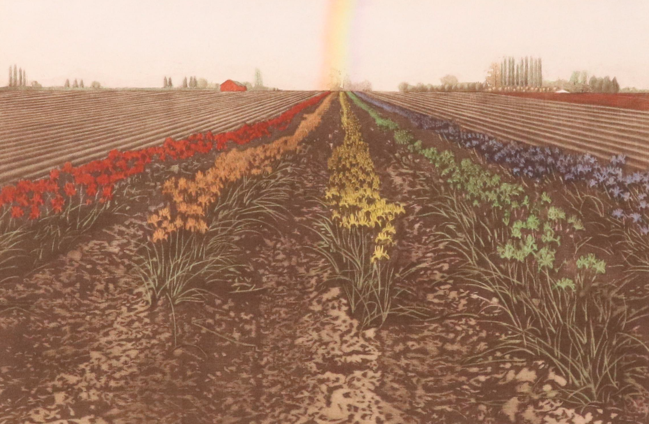 Byron Bratt Hand-Colored Mezzotint "Iris: Goddess of the Rainbow," 1984