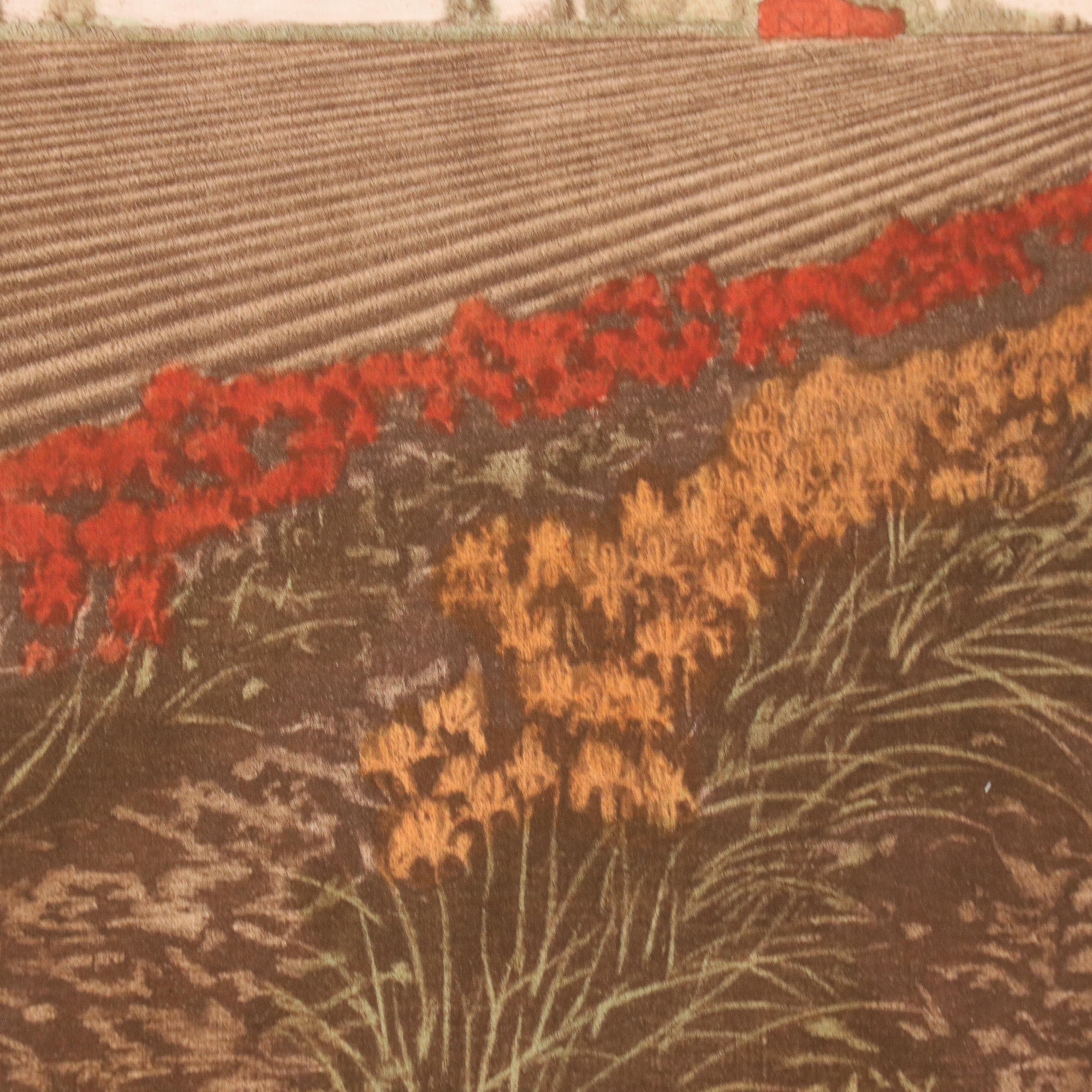 Byron Bratt Hand-Colored Mezzotint "Iris: Goddess of the Rainbow," 1984