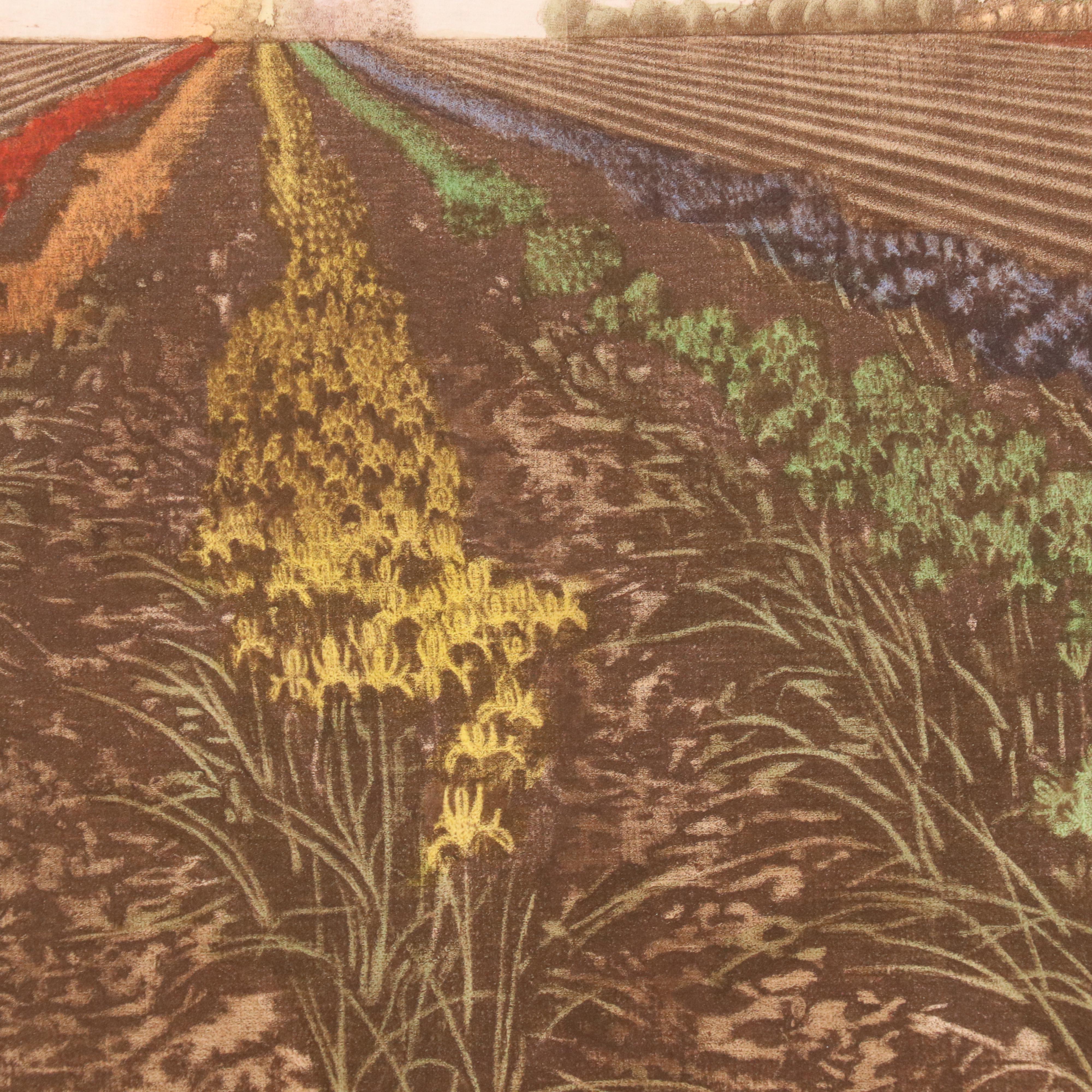 Byron Bratt Hand-Colored Mezzotint "Iris: Goddess of the Rainbow," 1984