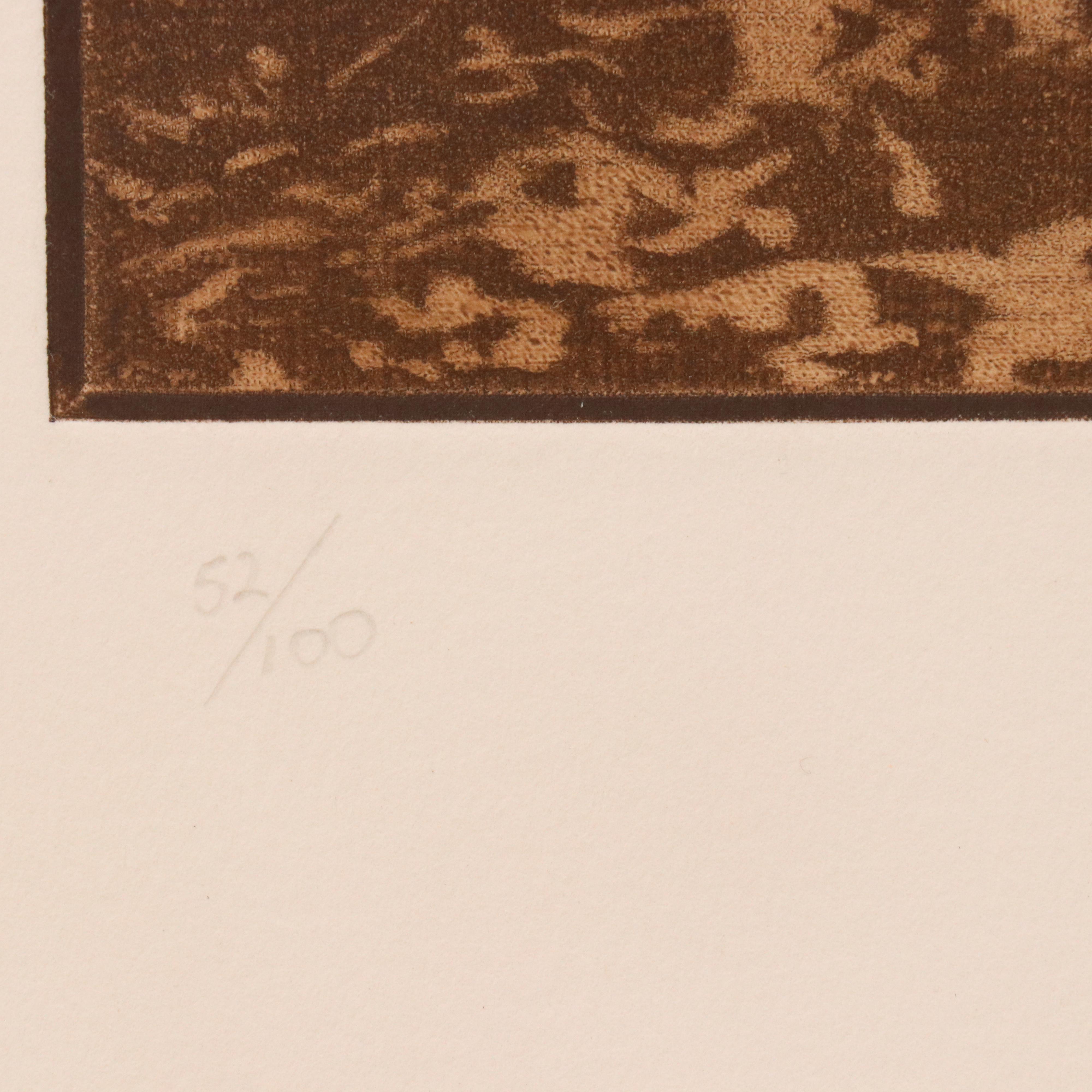 Byron Bratt Hand-Colored Mezzotint "Iris: Goddess of the Rainbow," 1984