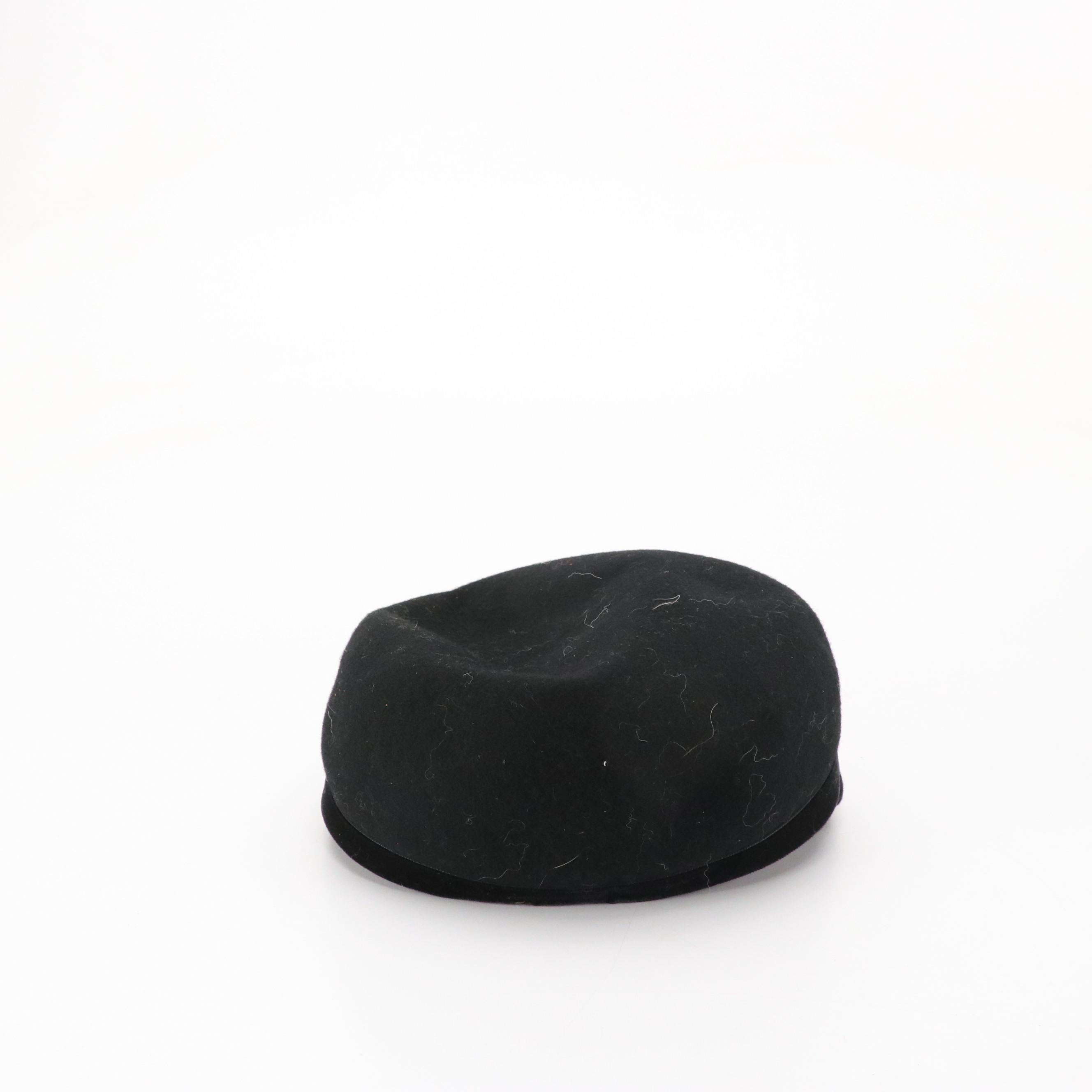 Kangol Cap, Diane Harty Straw Hat, Lama Knit Bucket Hat, and Felted Wool Hat