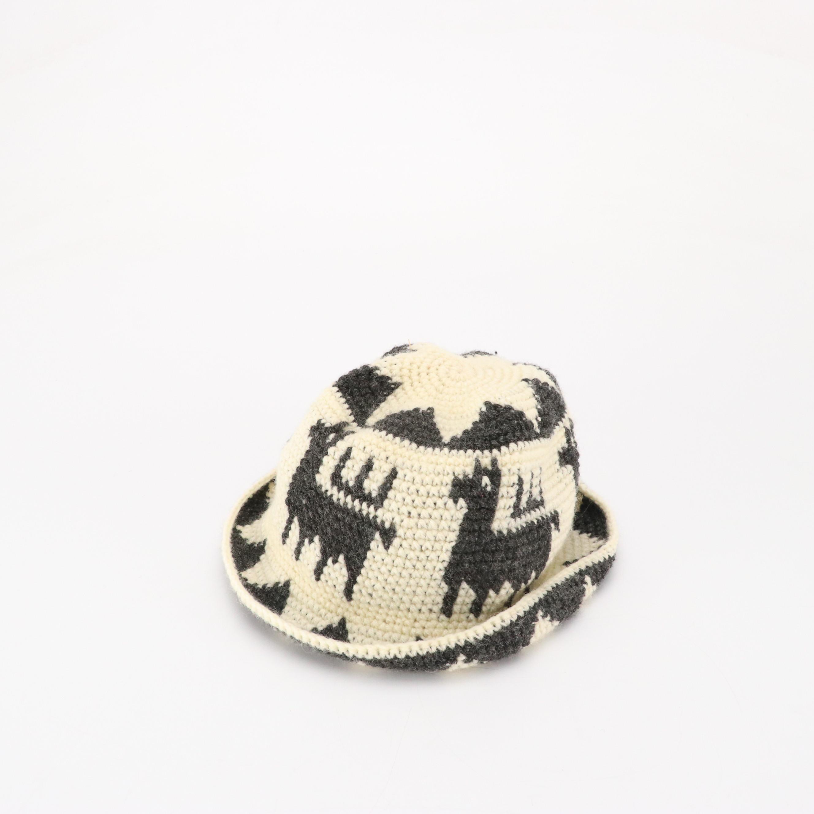 Kangol Cap, Diane Harty Straw Hat, Lama Knit Bucket Hat, and Felted Wool Hat