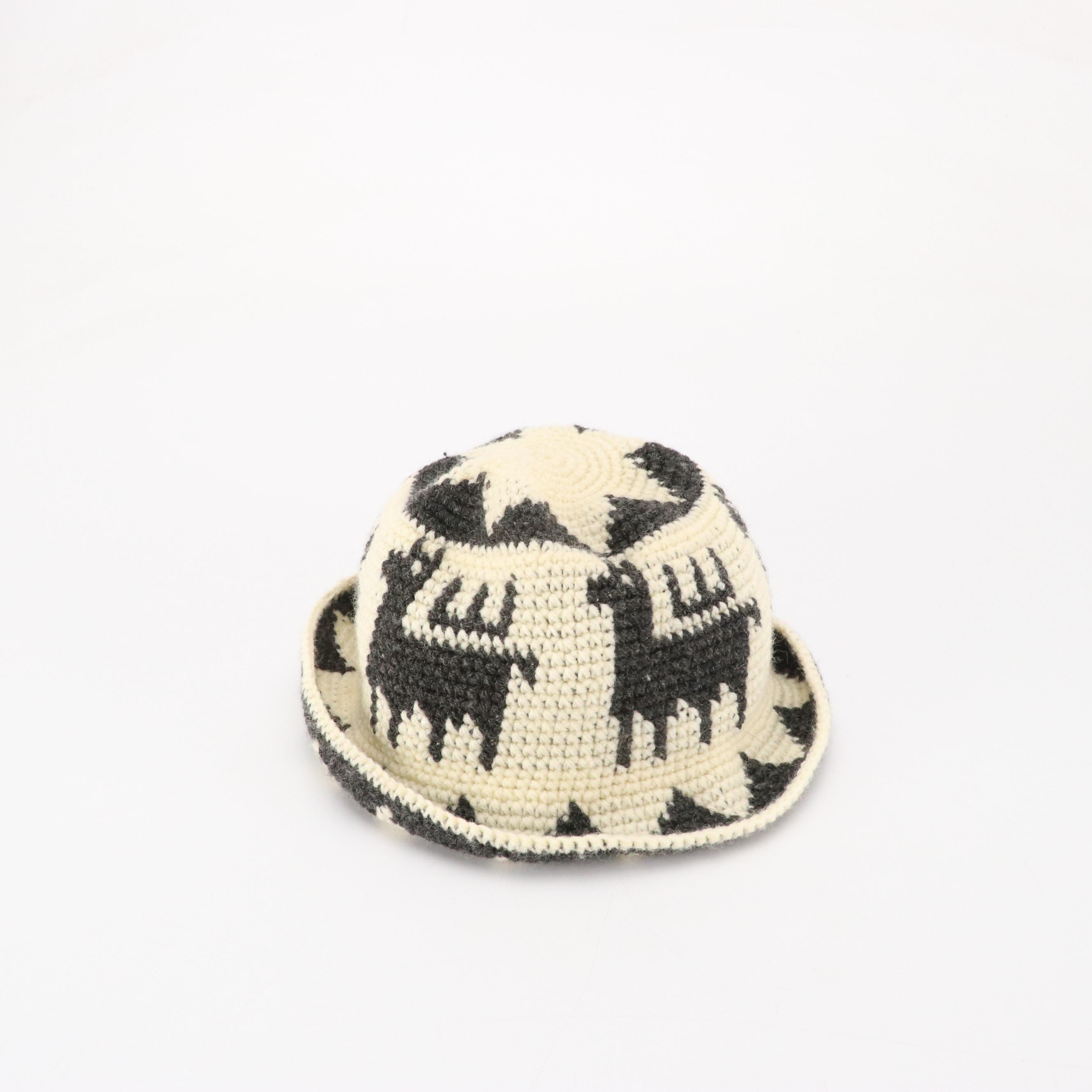 Kangol Cap, Diane Harty Straw Hat, Lama Knit Bucket Hat, and Felted Wool Hat