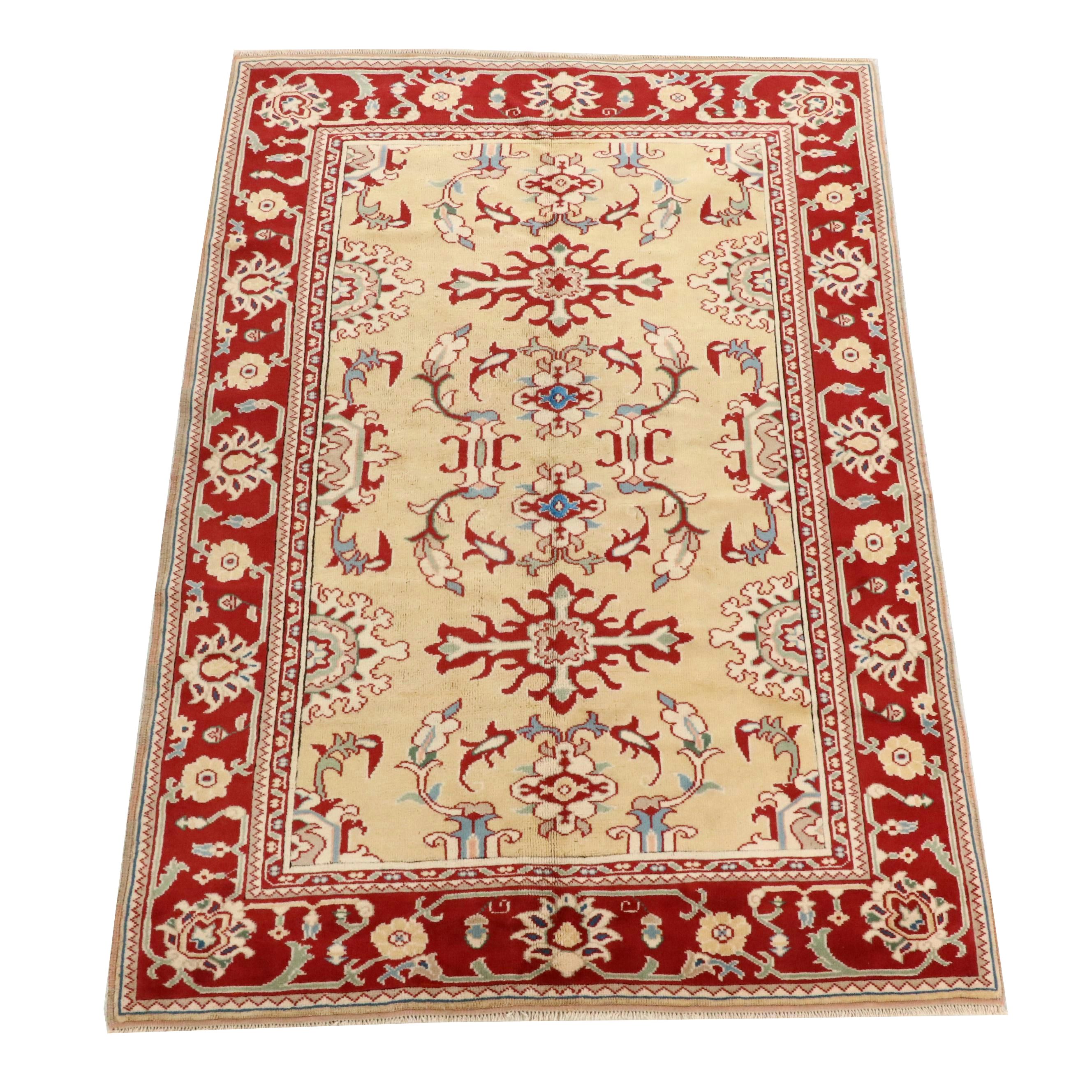 5'7 x 8'7 Hand-Knotted Turkish Anatolian Area Rug