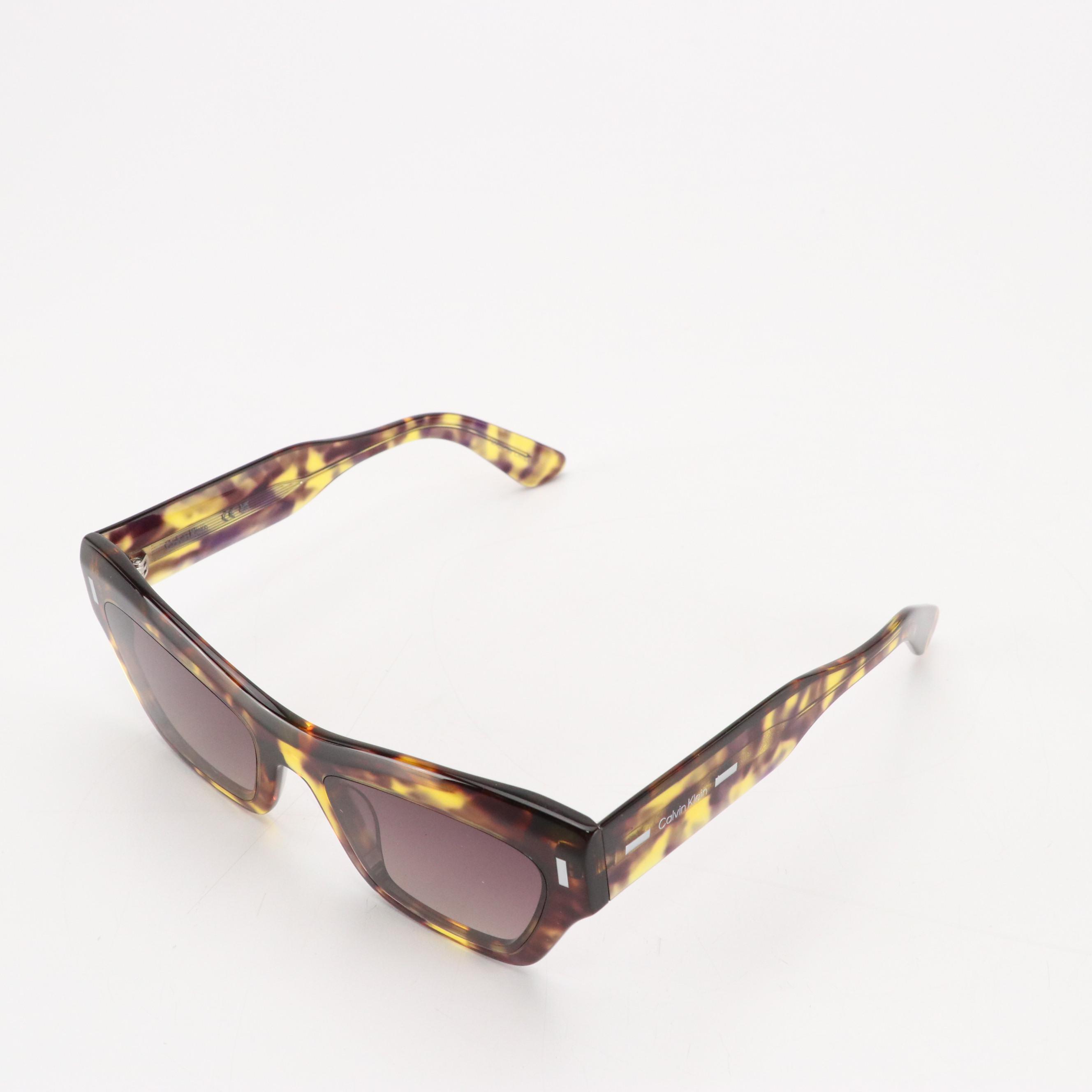 Calvin Klein CK23503S Purple Havana Butterfly Sunglasses with Case