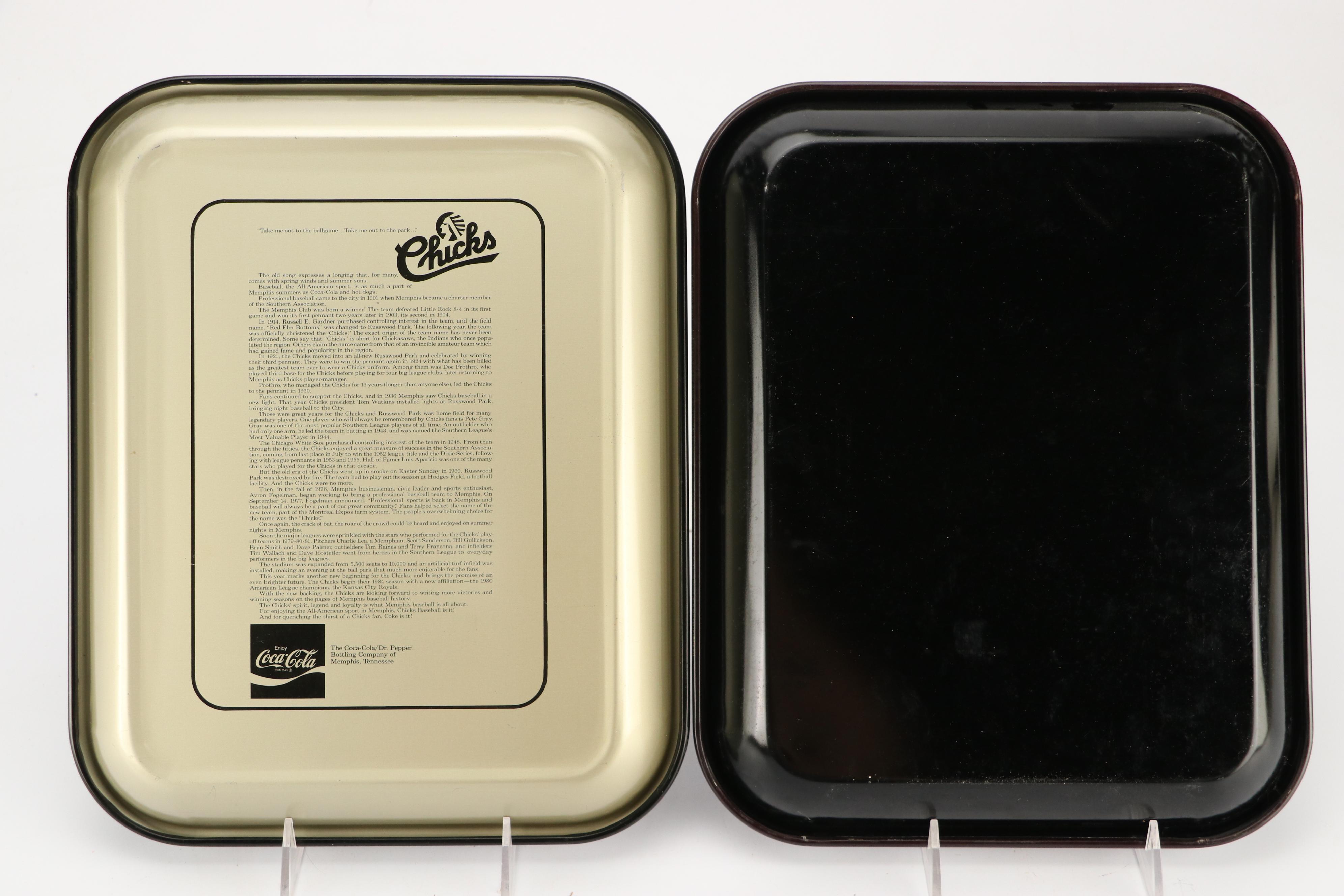 Coca-Cola Metal Reproduction Advertising Trays, Late 20th Century