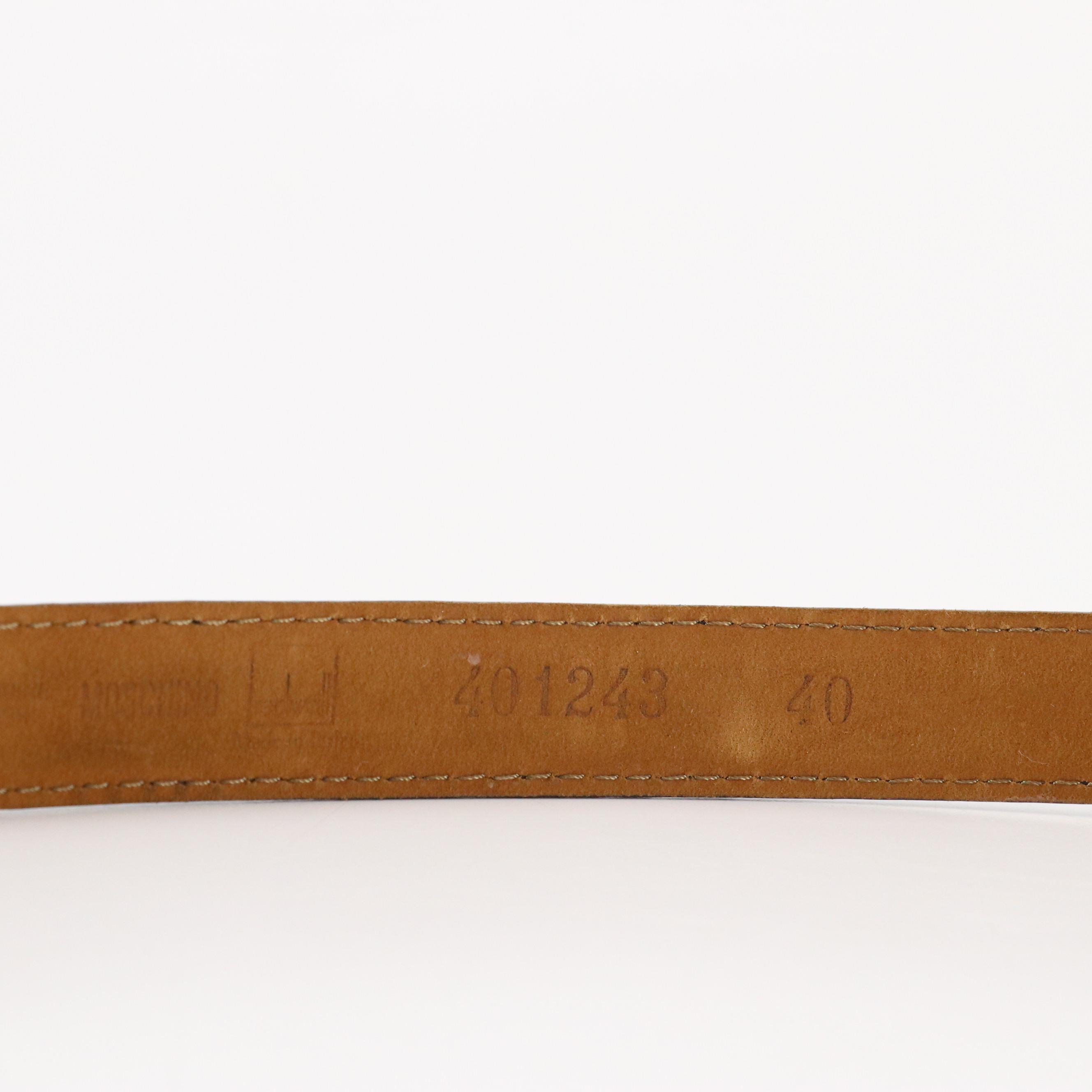 Moschino Shiny Black Leather Belt