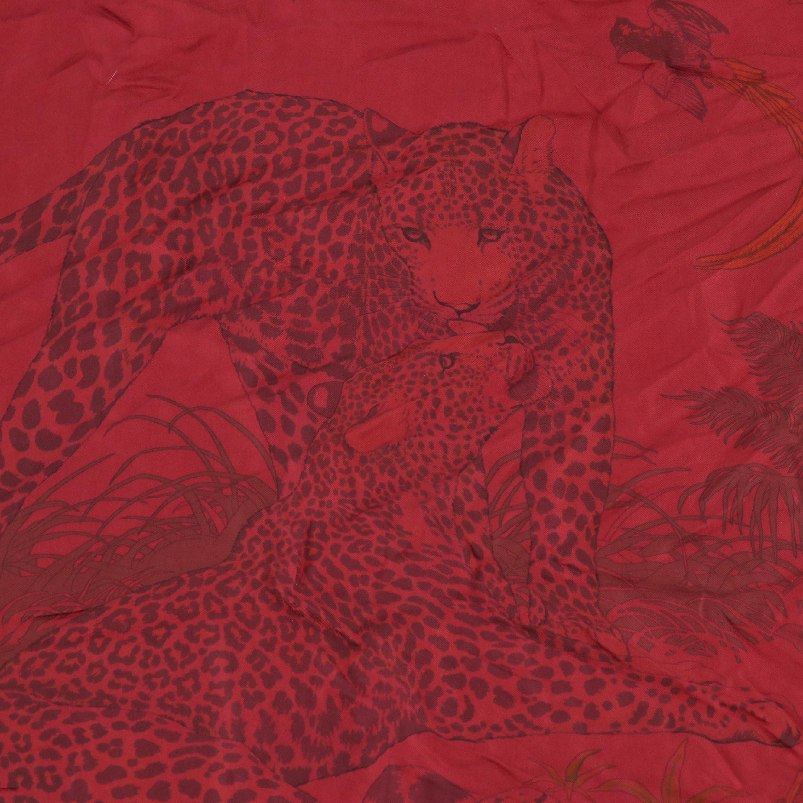 Hermès "Jungle Love" Surteint/Dip Dye Silk Twill Scarf 90, With Tag