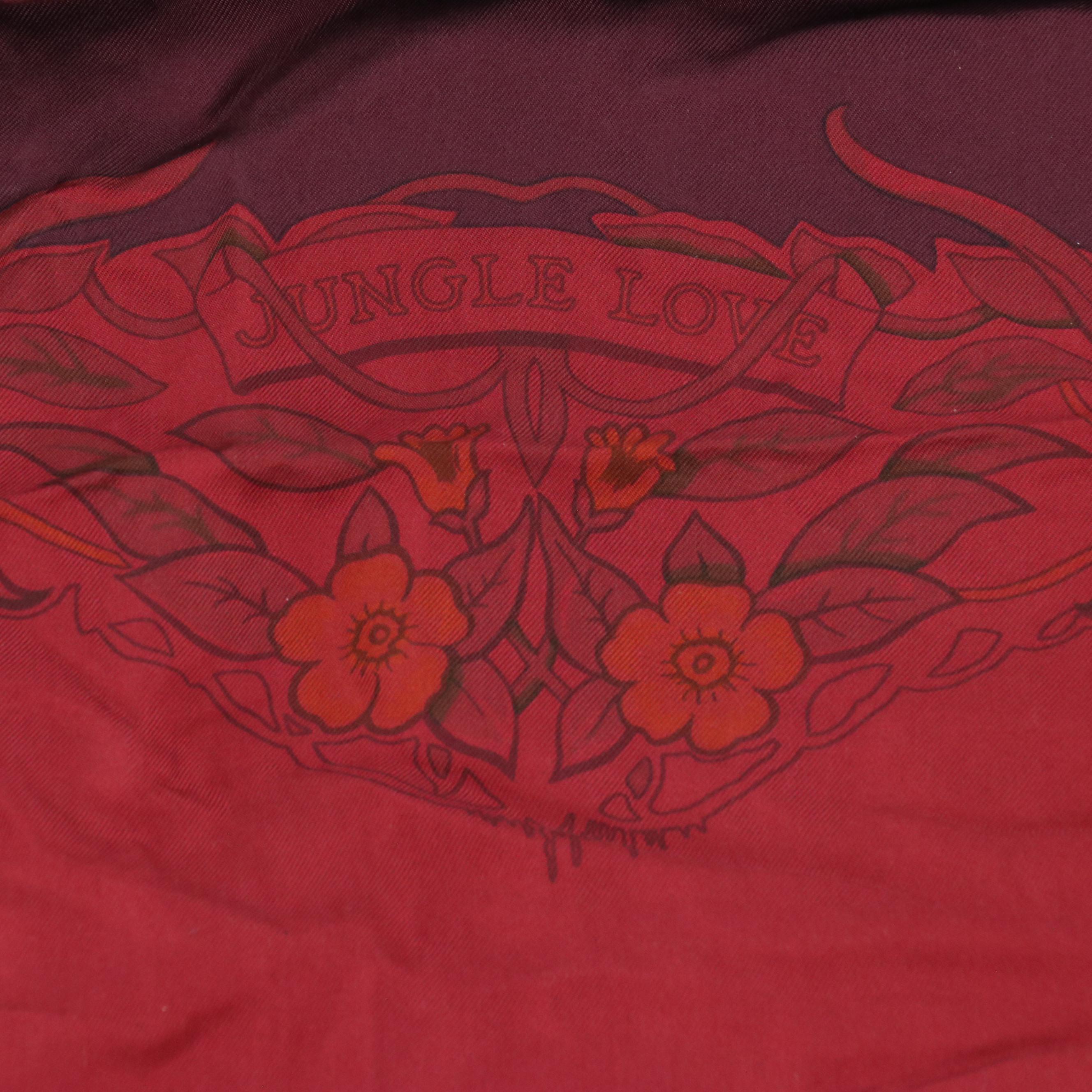 Hermès "Jungle Love" Surteint/Dip Dye Silk Twill Scarf 90, With Tag